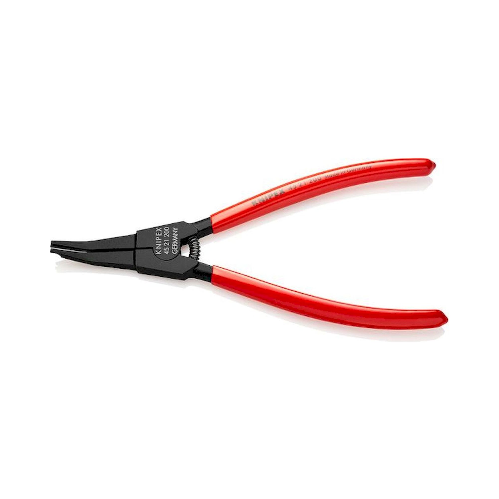 Knipex 45 21 200. Assembly pliers for snap rings on shafts, black oxide finish, 200 mm
