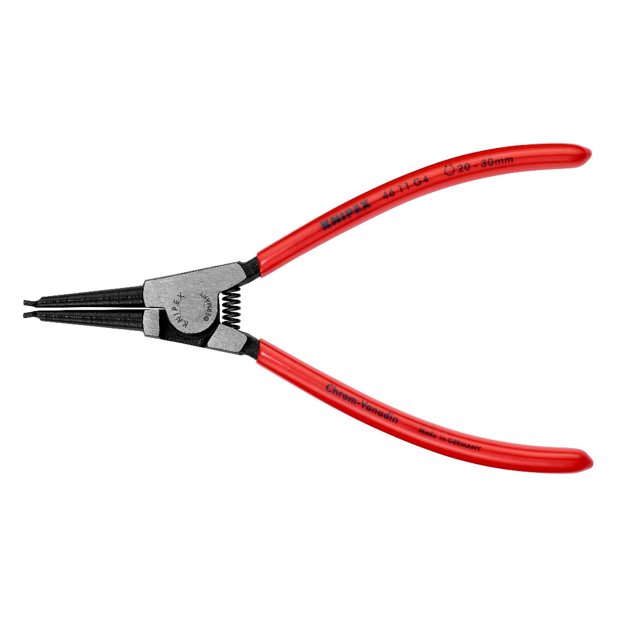Pince pour circlips pour anneaux de préhension d'arbre Ø 20 - 30 mm, à ressort d'ouverture, 180 mm