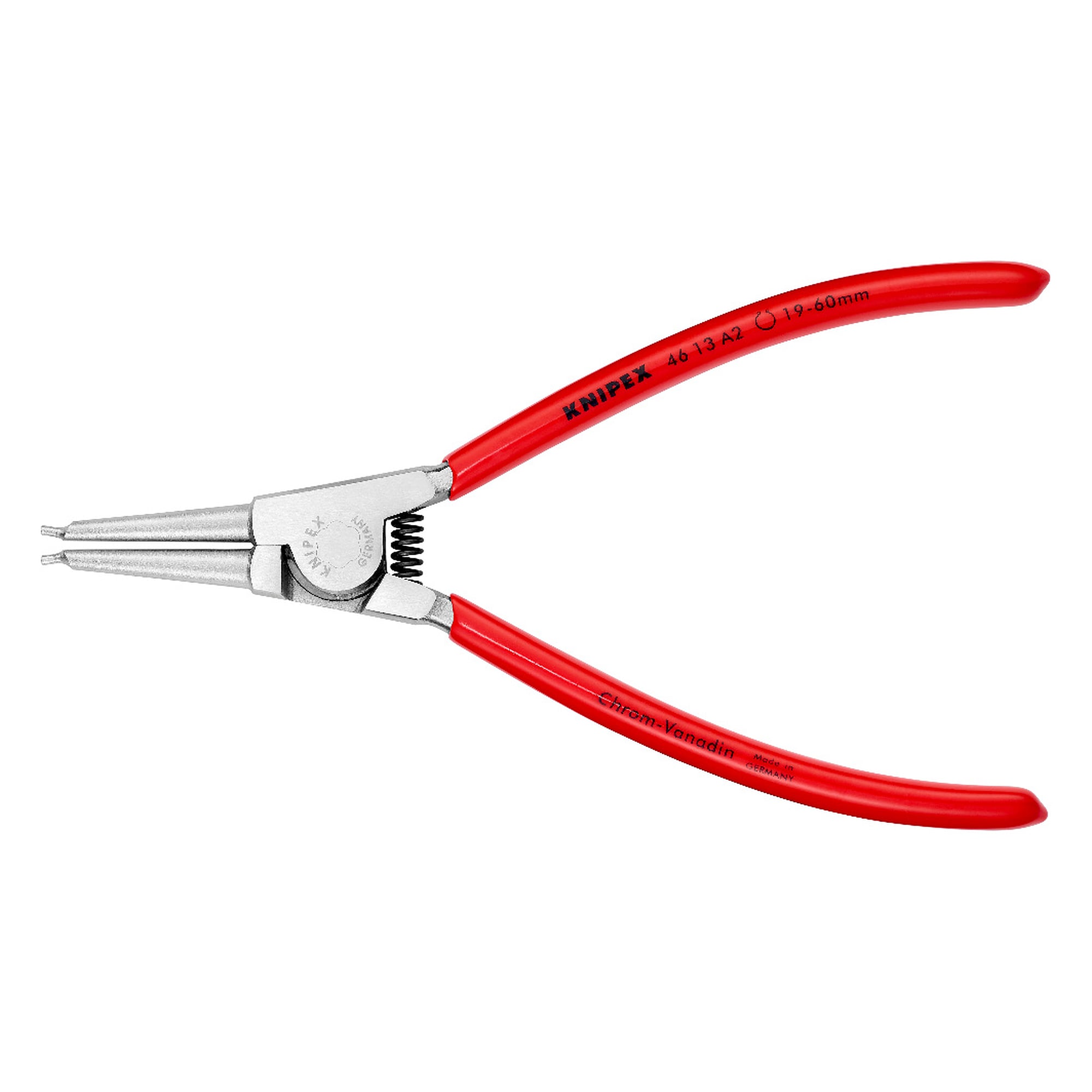 Circlip pliers for external circlips on shafts Ø 19 - 60 mm, forged, 180 mm