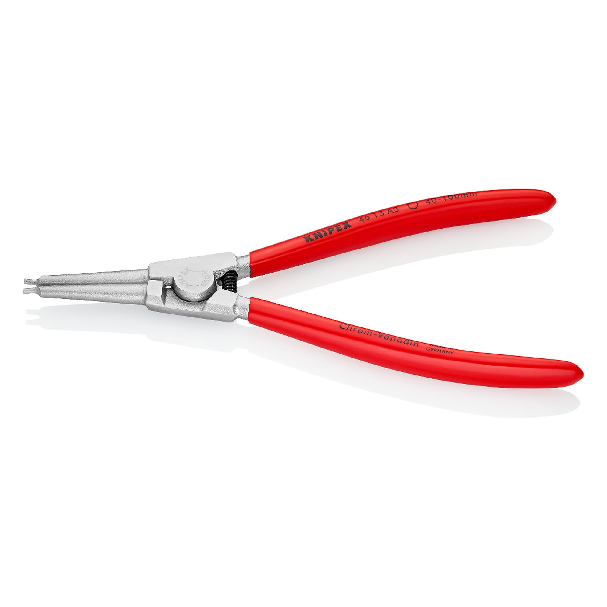 Pince pour circlips extérieurs d'arbre Ø 40 - 100 mm, chromée, 210 mm