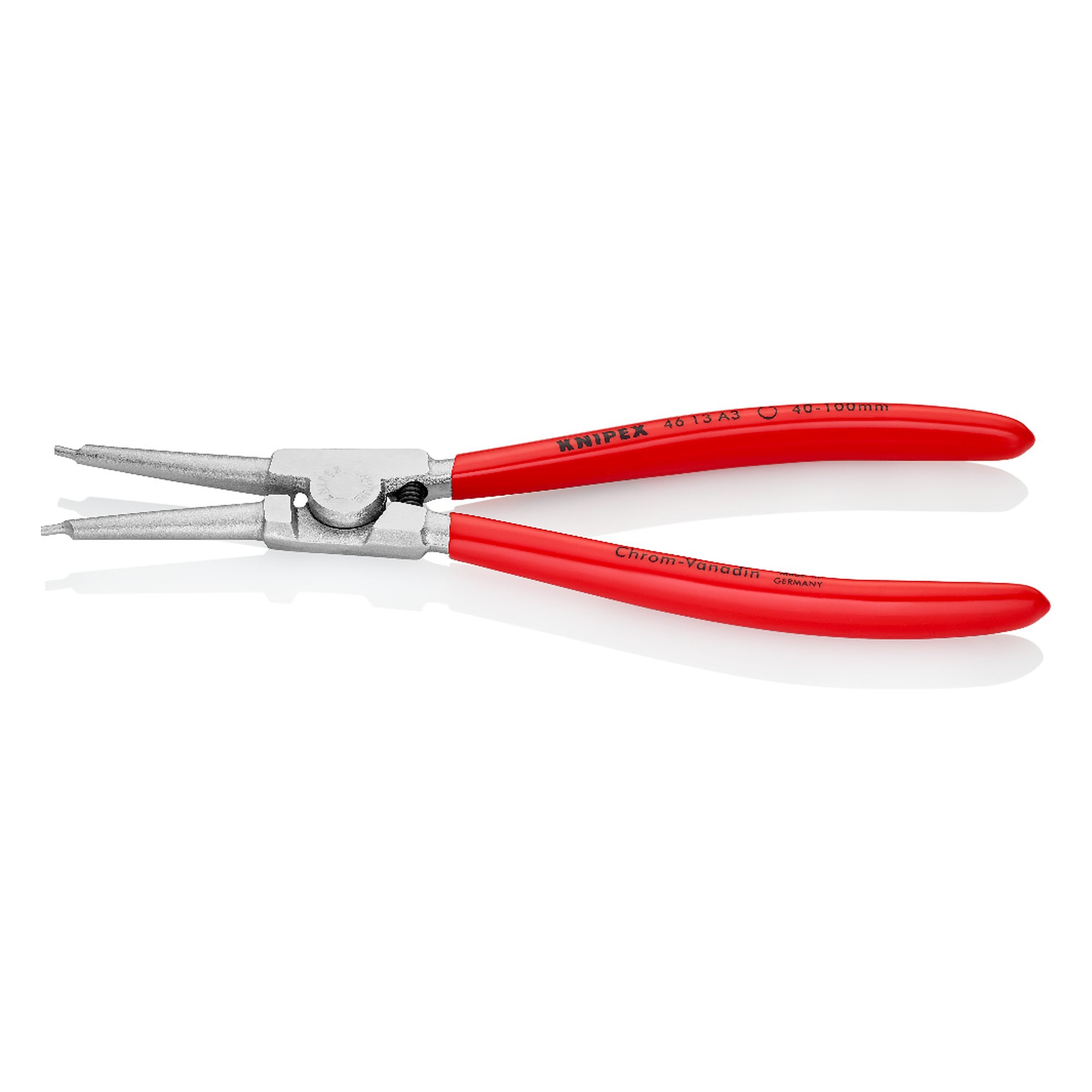 Pince pour circlips extérieurs d'arbre Ø 40 - 100 mm, chromée, 210 mm