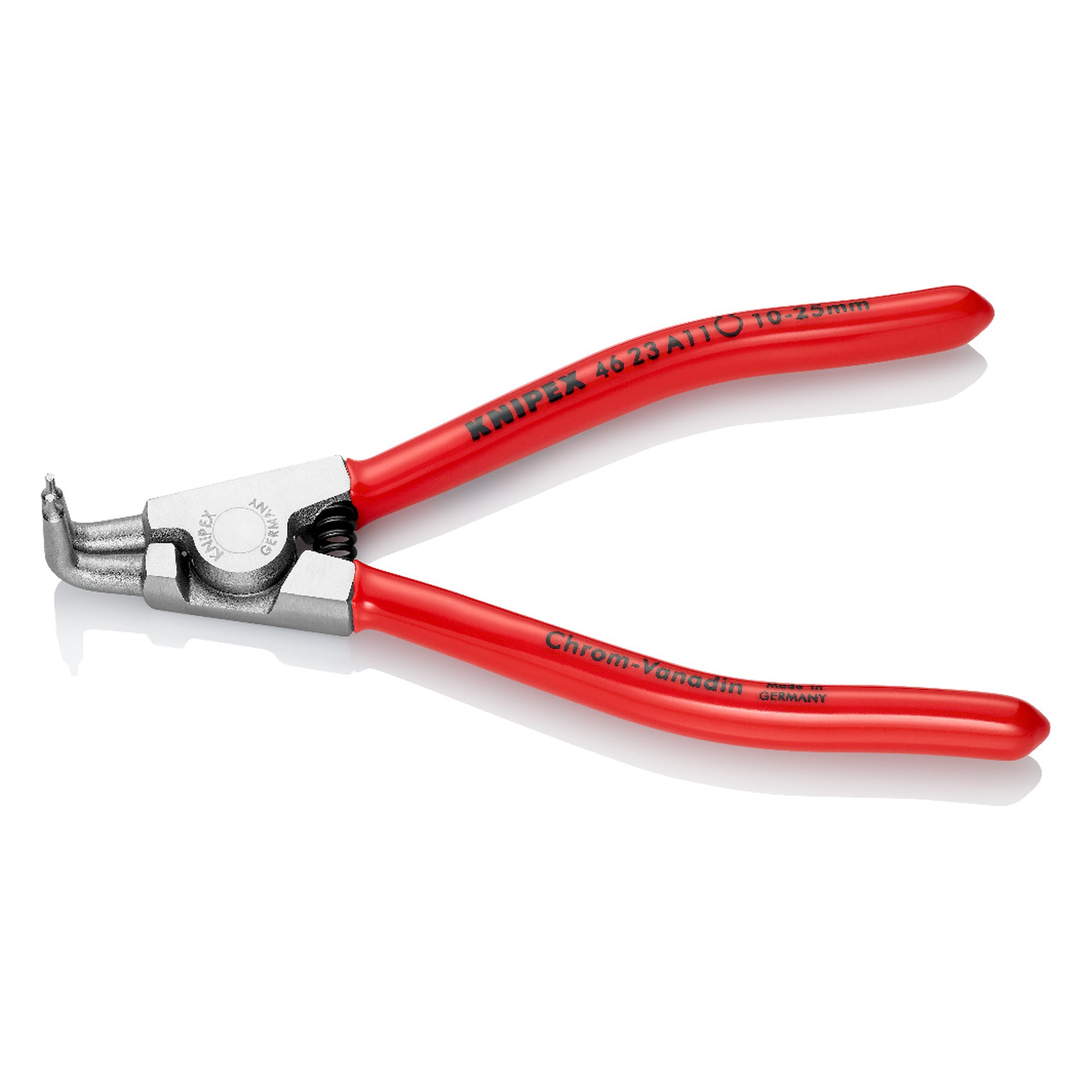 Pince pour circlips extérieurs d'arbre, Ø 10 - 25 mm, chromée, 125 mm
