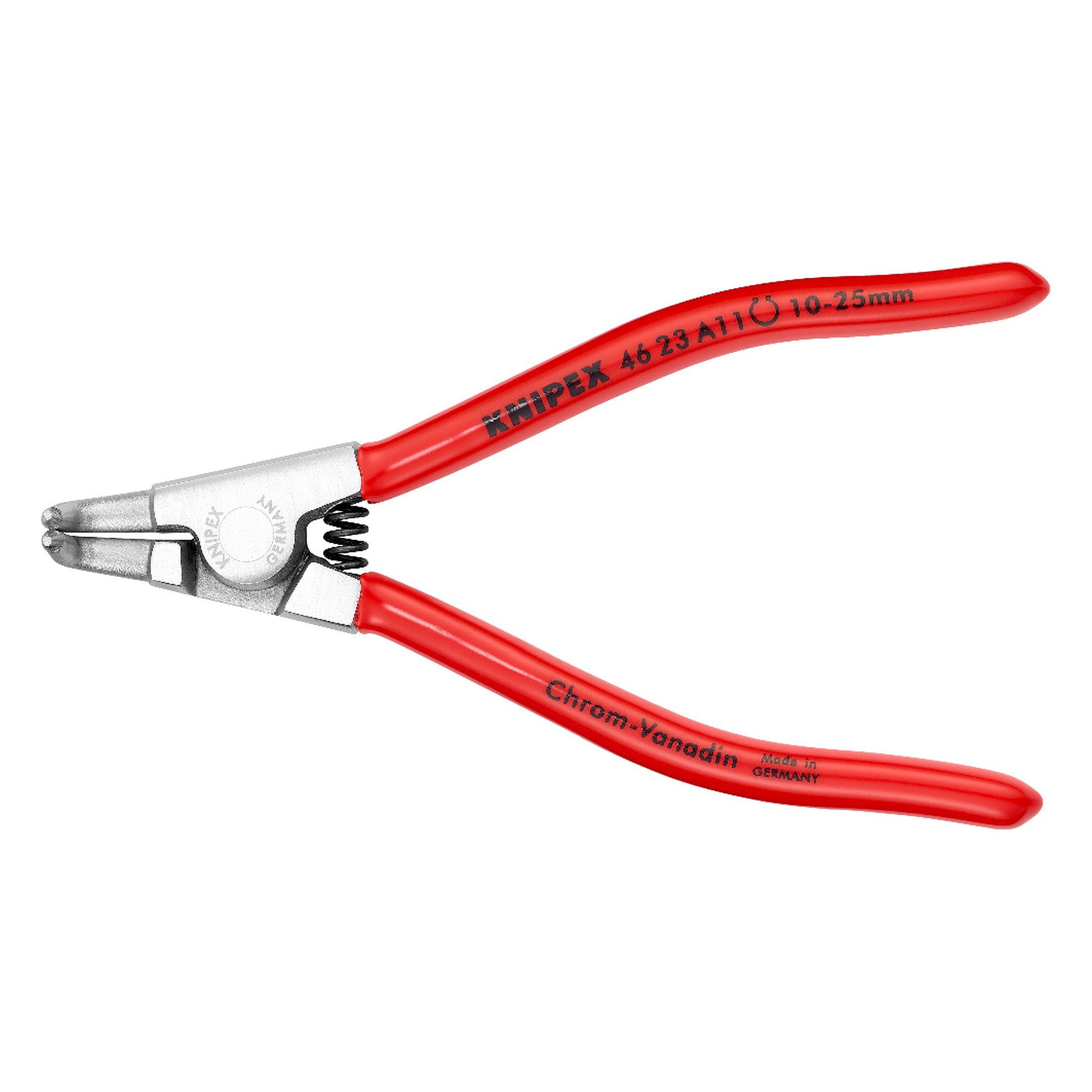 Pince pour circlips extérieurs d'arbre, Ø 10 - 25 mm, chromée, 125 mm