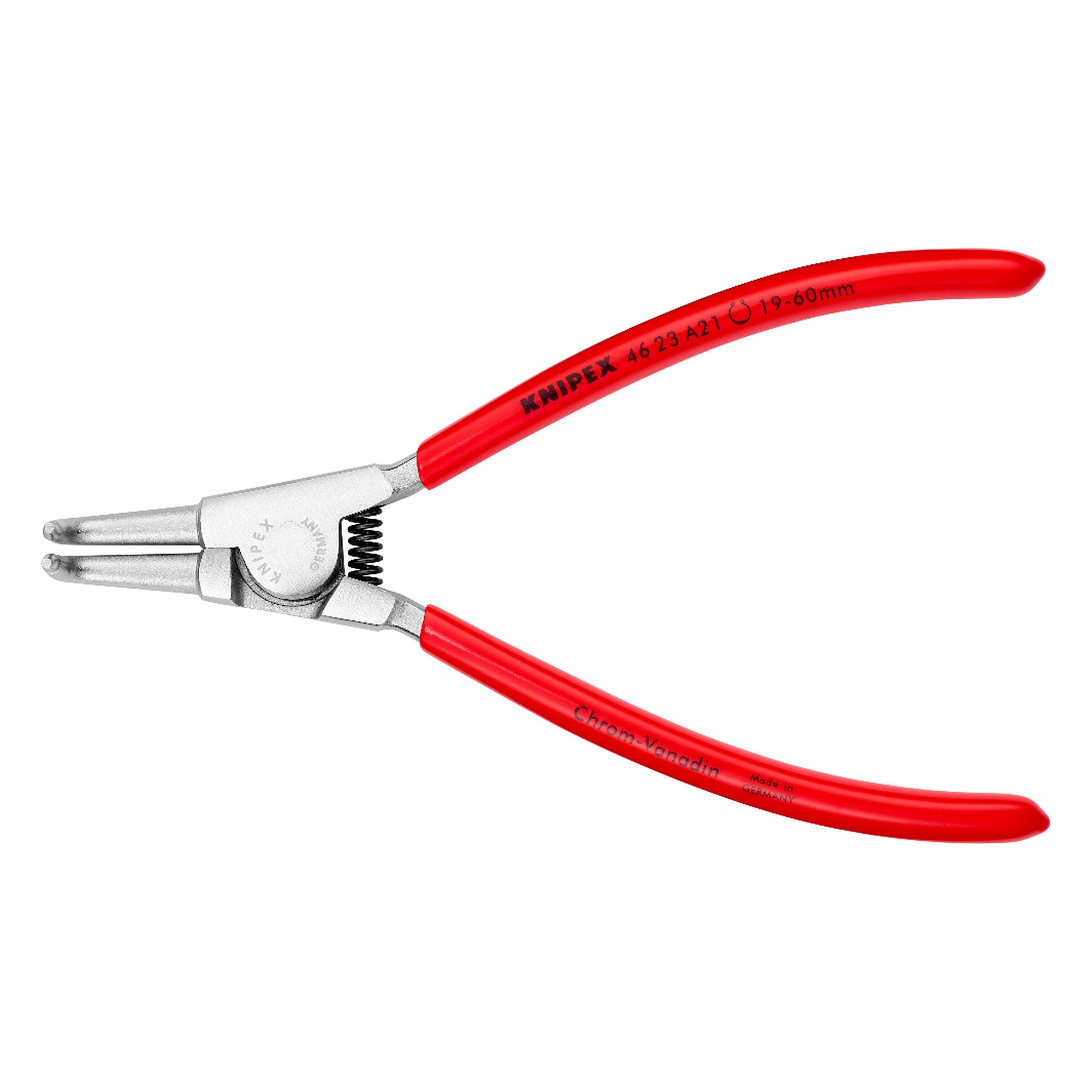 Pince pour circlips extérieurs d'arbre, Ø 19 - 60 mm, chromée, 170 mm