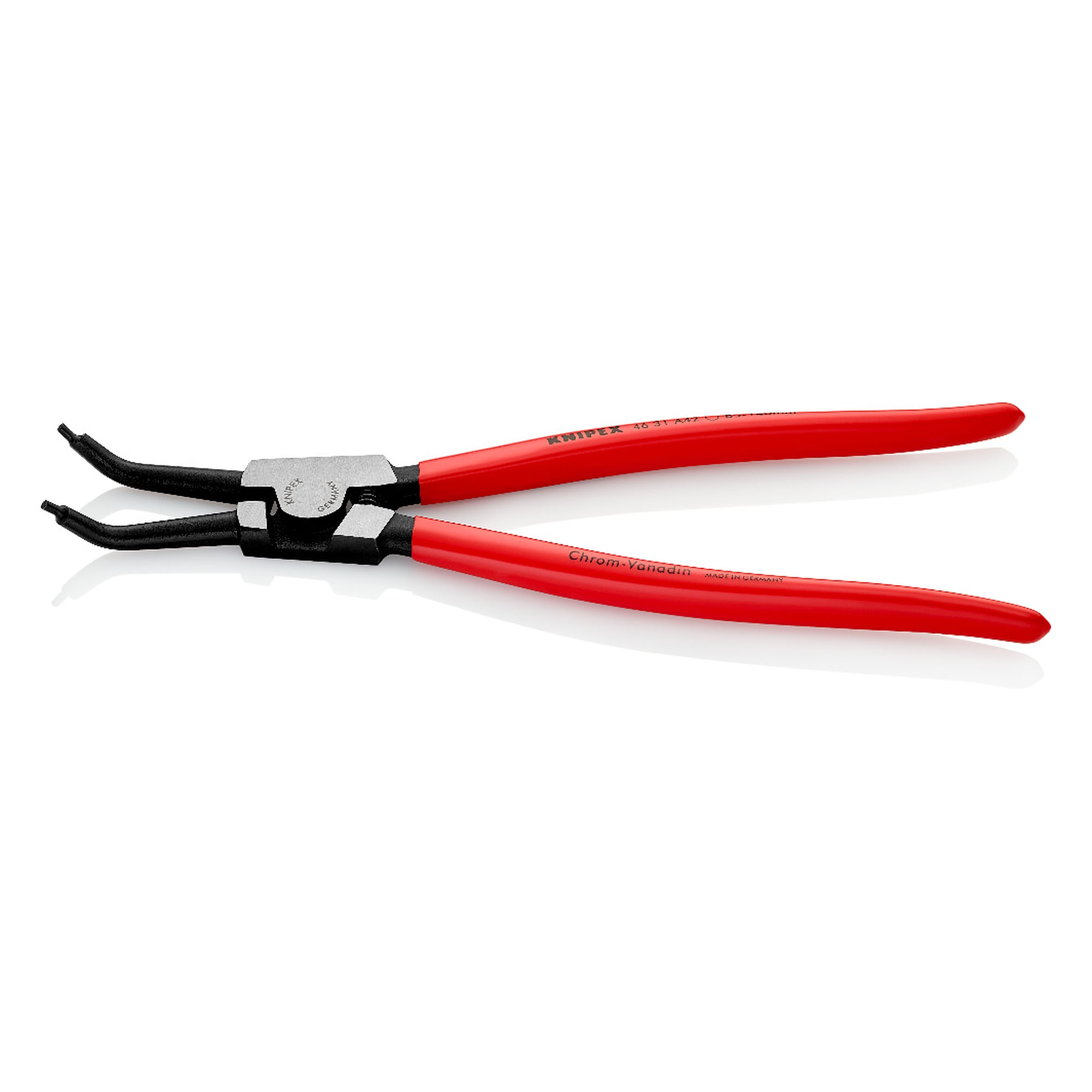 Pince pour circlips extérieurs d'arbre Ø 85 - 140 mm, coudée à 45°, 310 mm