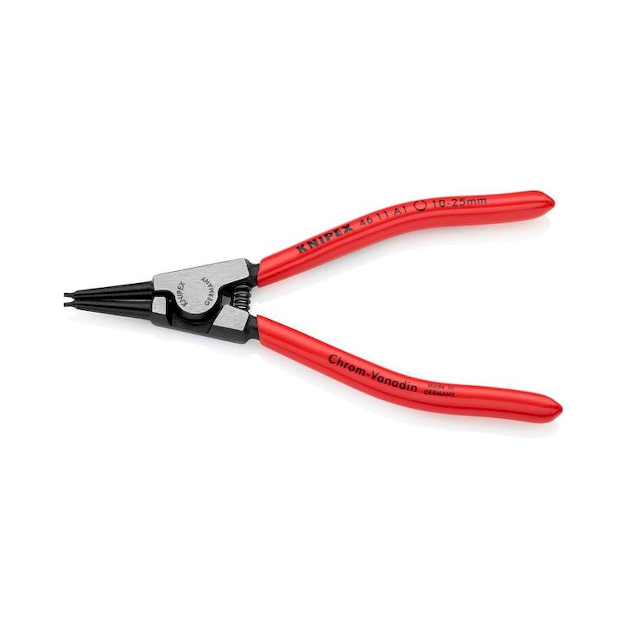 Knipex 46 11 A1. Sicherungsringzange für Außenringe auf Wellen, schwarz atramentiert, 140 mm