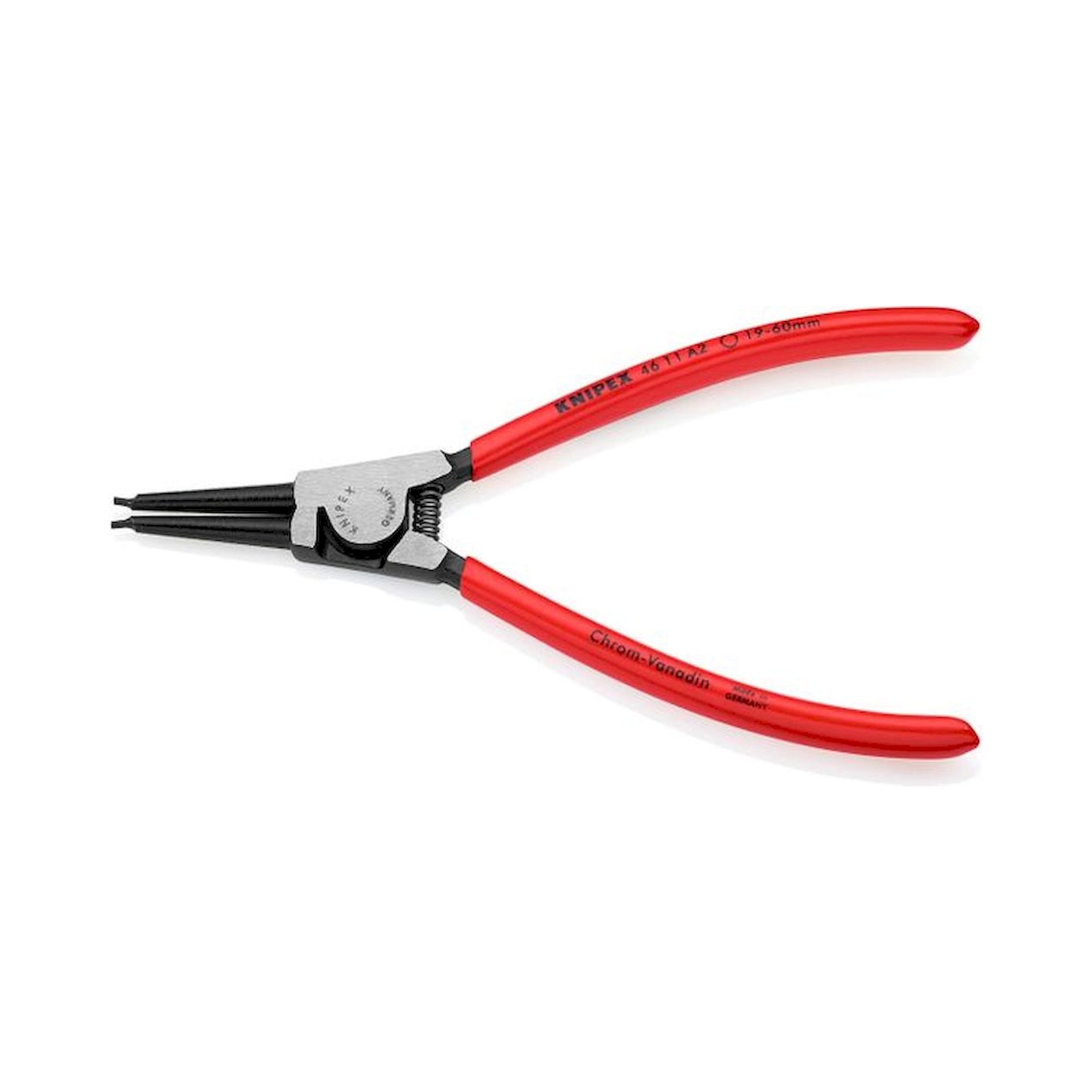 Knipex 46 11 A2. Circlip pliers for outer rings on shafts, black atramentized, 180 mm