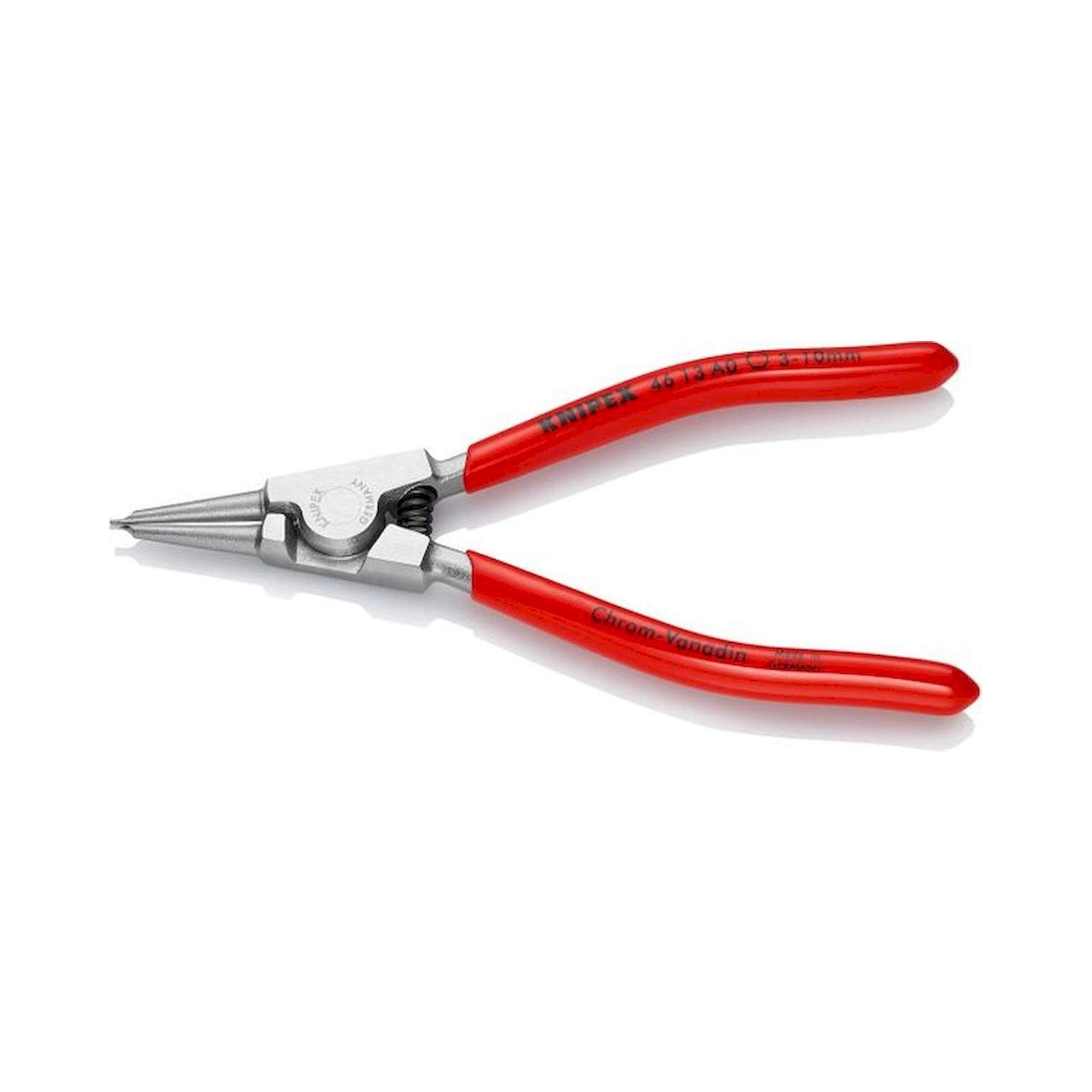Knipex 46 13 A0. Pince pour circlips pour bagues extérieures sur les arbres, chromé