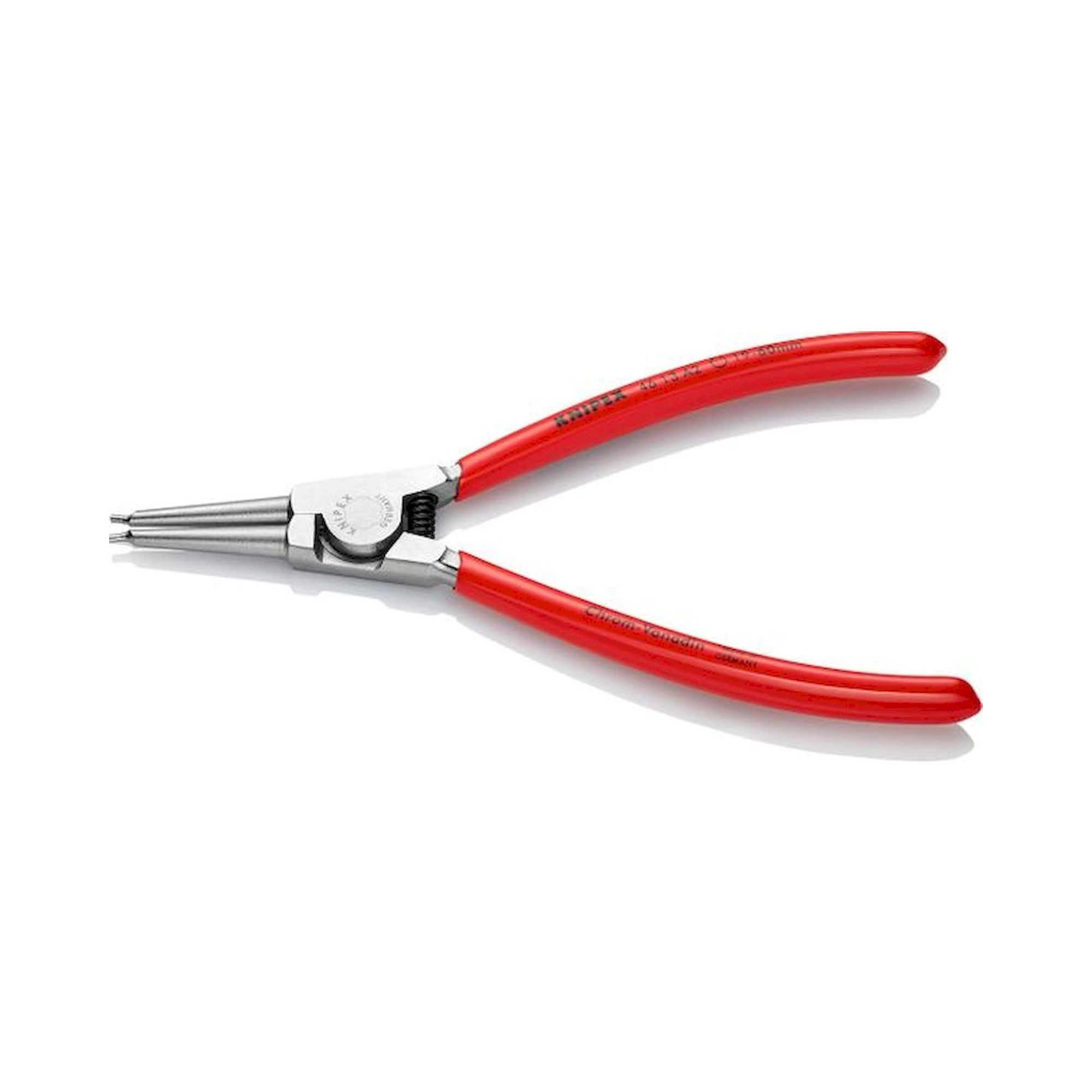 Knipex 46 13 A2. Circlip pliers for outer rings on shafts, chrome-plated, 180 mm