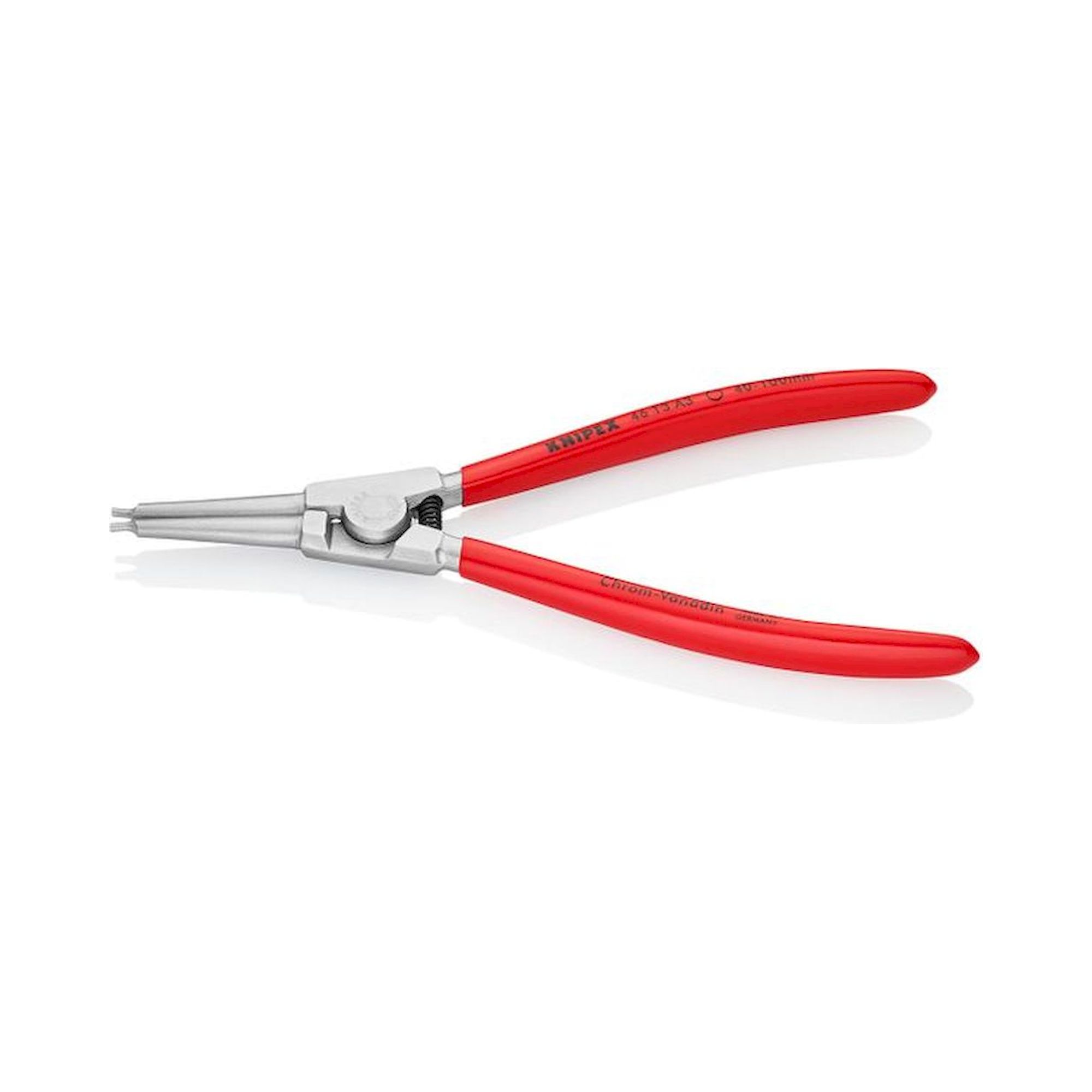 Knipex 46 13 A3. Circlip pliers for outer rings on shafts, chrome-plated, 210 mm