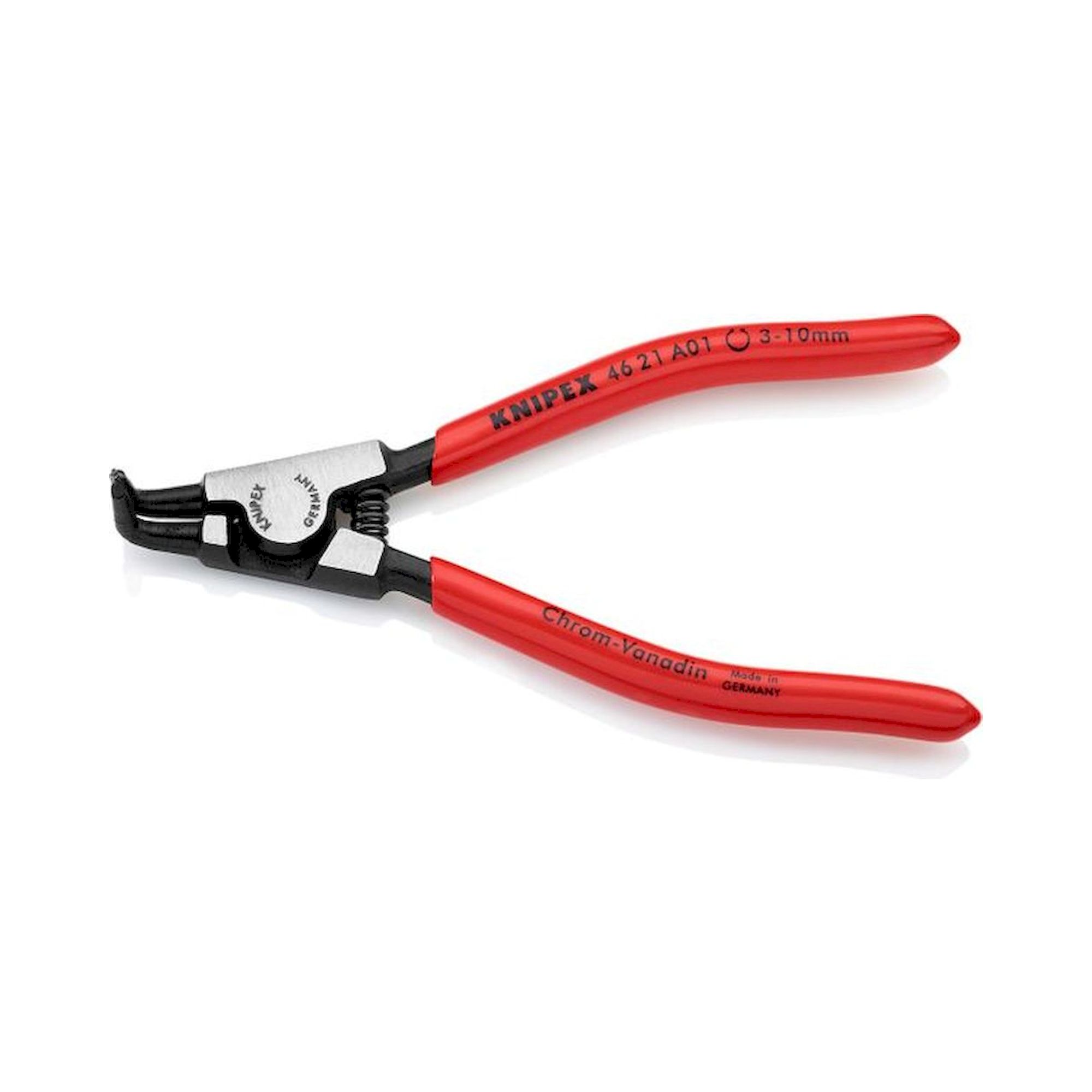 Knipex 46 21 A01. Circlip pliers for outer rings on shafts, black atramentized, 125 mm