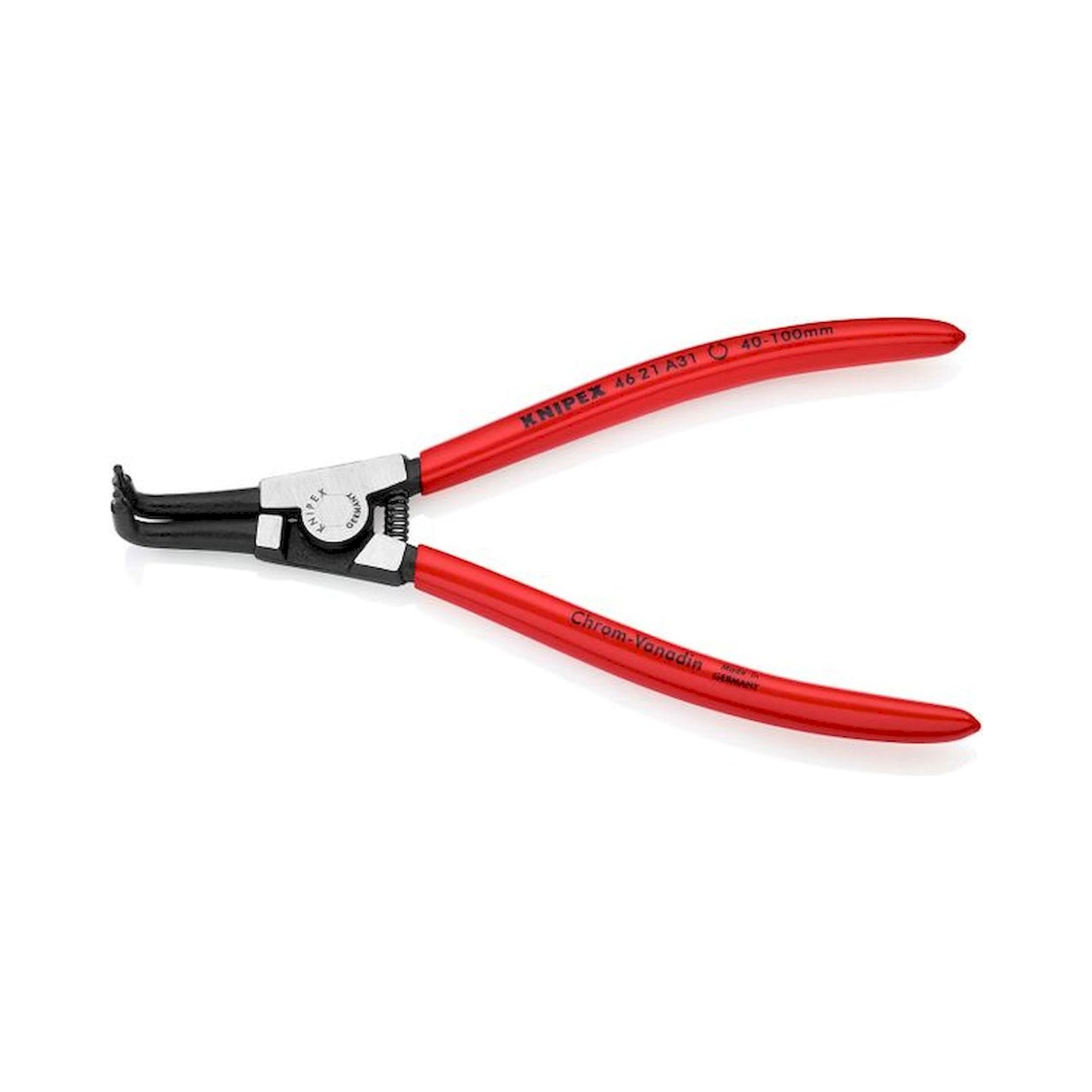 Knipex 46 21 A31. Circlip pliers for outer rings on shafts, black atramentized, 200 mm