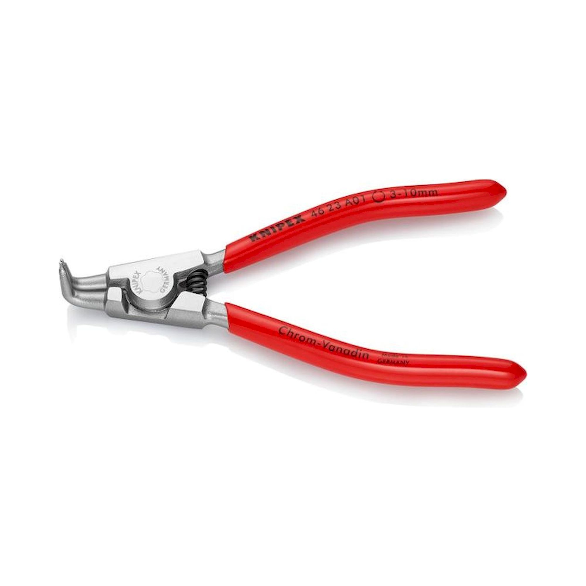 Knipex 46 23 A01. Circlip pliers for outer rings on shafts, chrome-plated, 125 mm