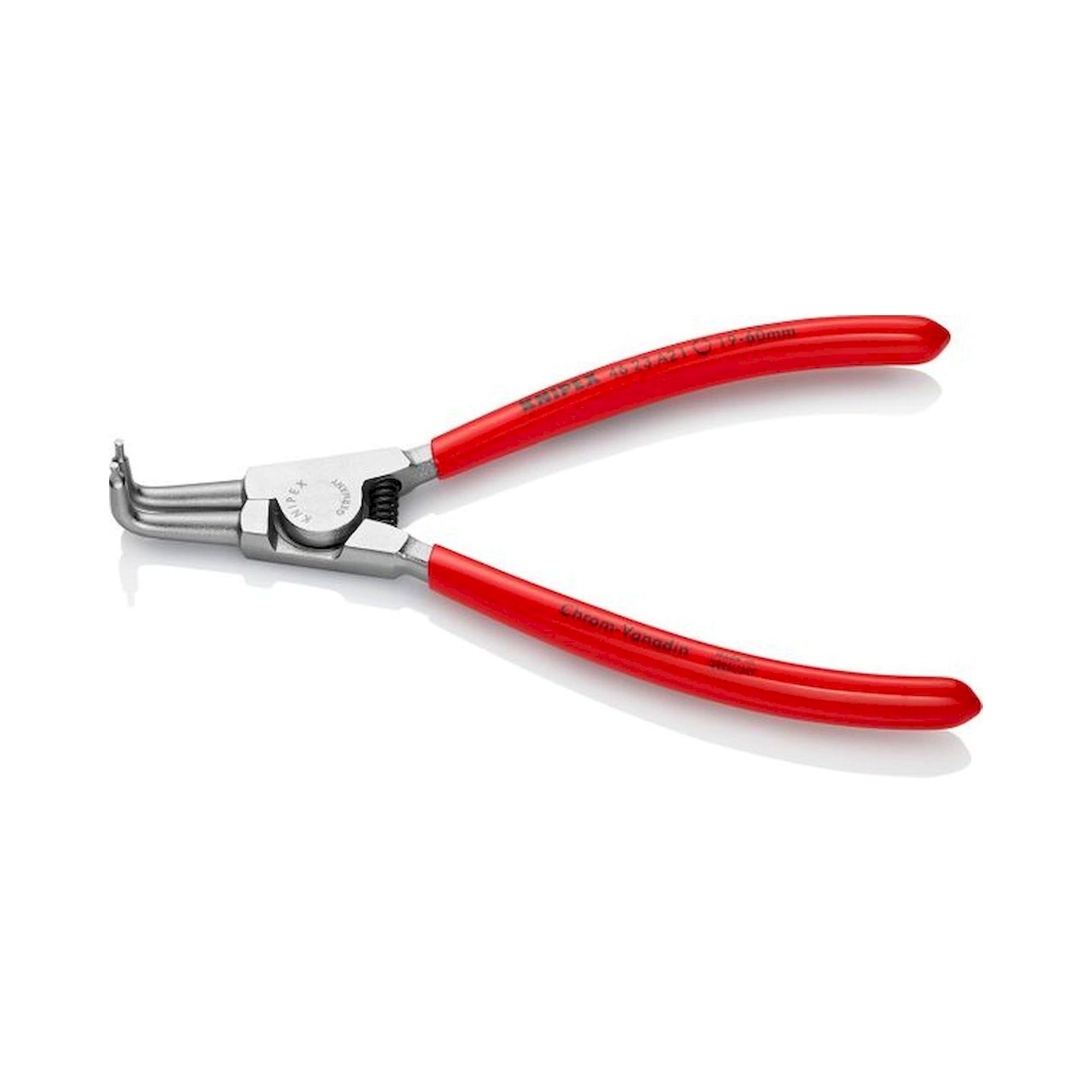 Knipex 46 23 A21. Pince pour circlips pour bagues extérieures sur les arbres, chromé