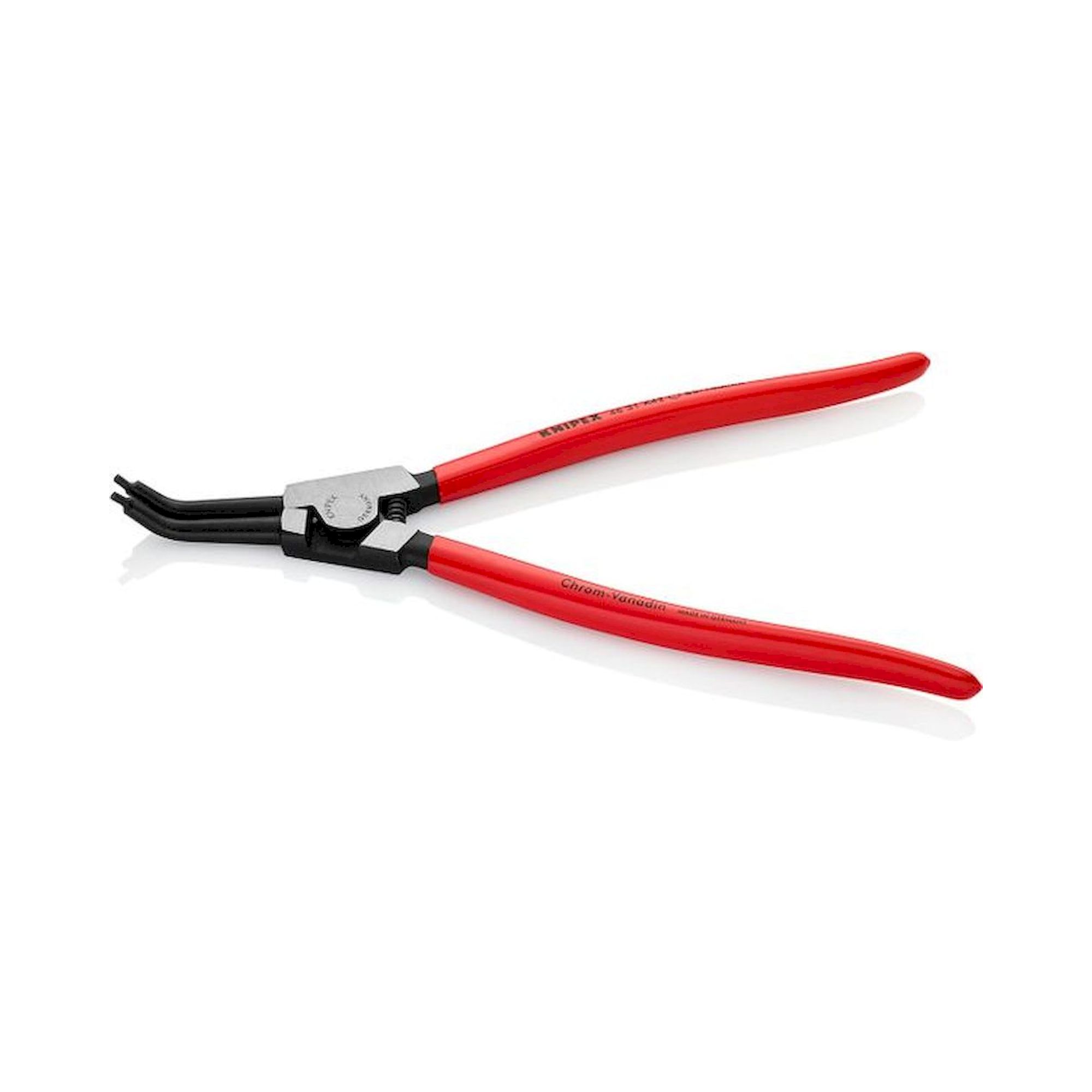 Knipex 46 31 A42. Pince pour circlips pour bagues extérieures sur les arbres, coudée à 45°, atramentée noir