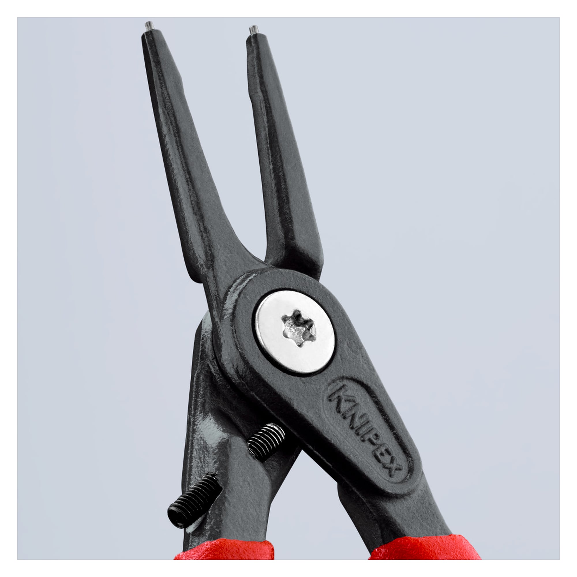 Precision circlip pliers for internal circlips in bore holes with overexpansion guard, 140 mm