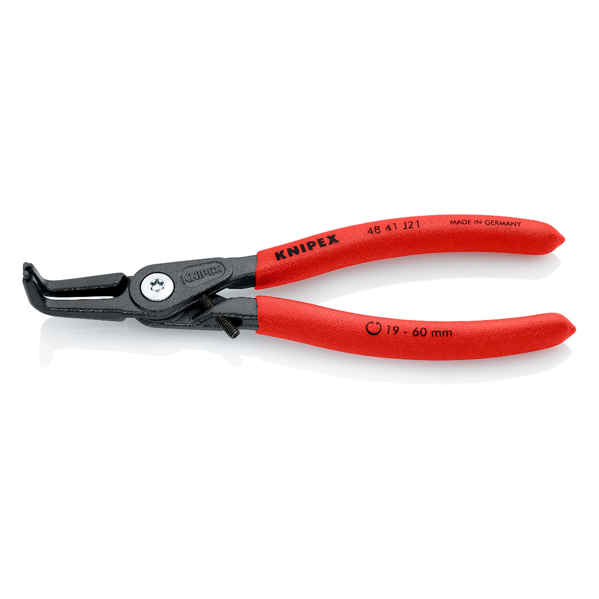 Precision circlip pliers for internal circlips in bore holes with overexpansion guard, 165 mm