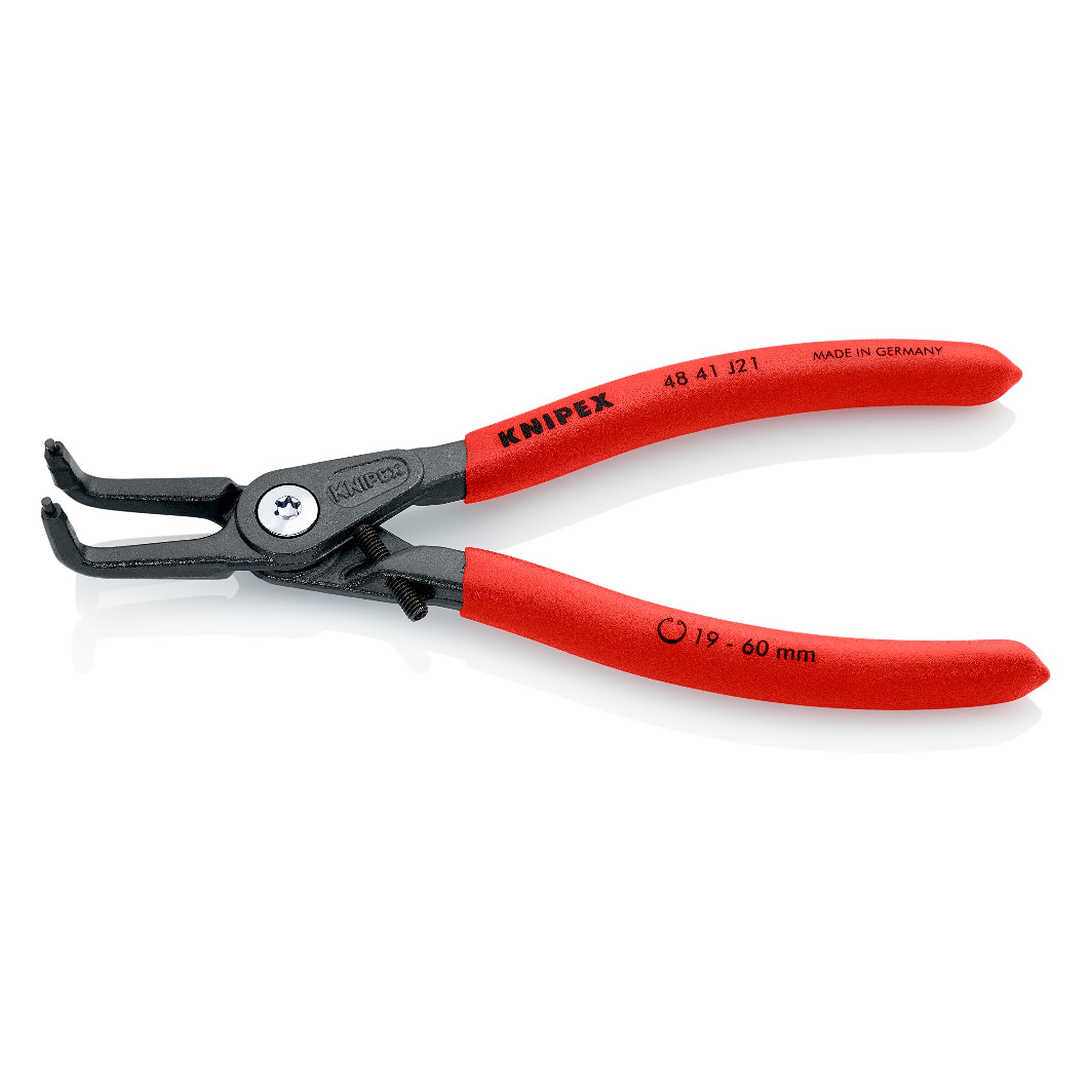 Precision circlip pliers for internal circlips in bore holes with overexpansion guard, 165 mm