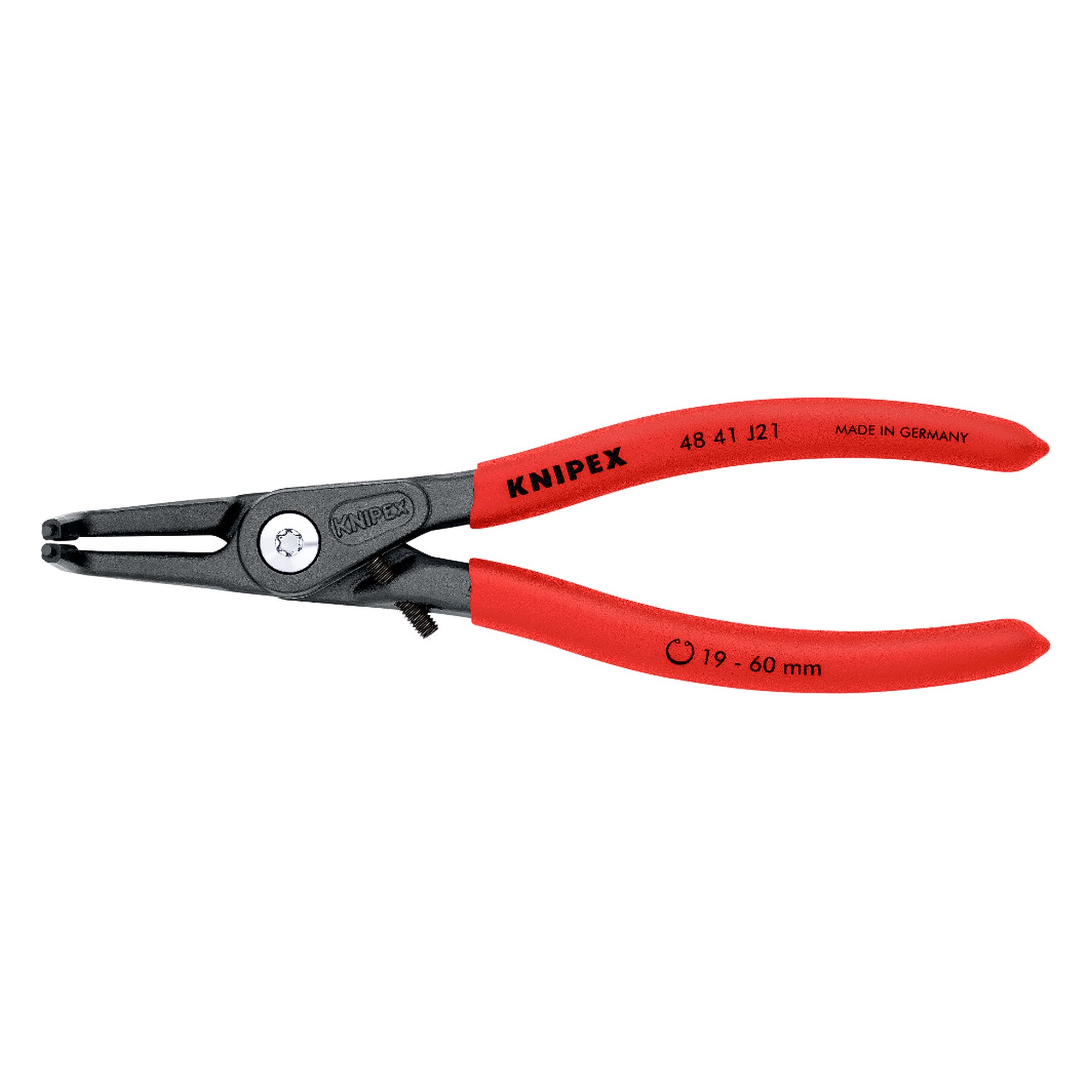Precision circlip pliers for internal circlips in bore holes with overexpansion guard, 165 mm