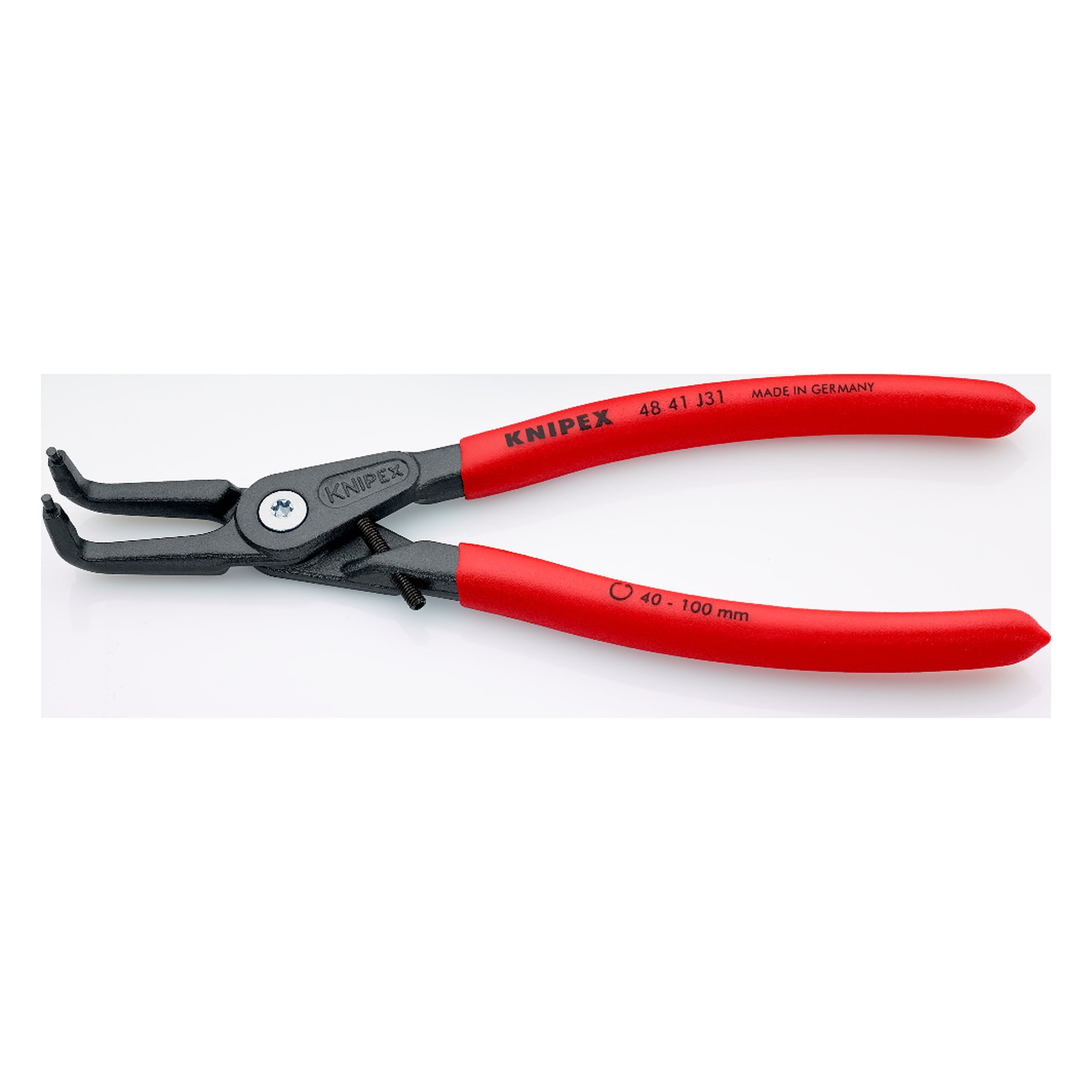 Precision circlip pliers for internal circlips in bore holes with overexpansion guard, 210 mm