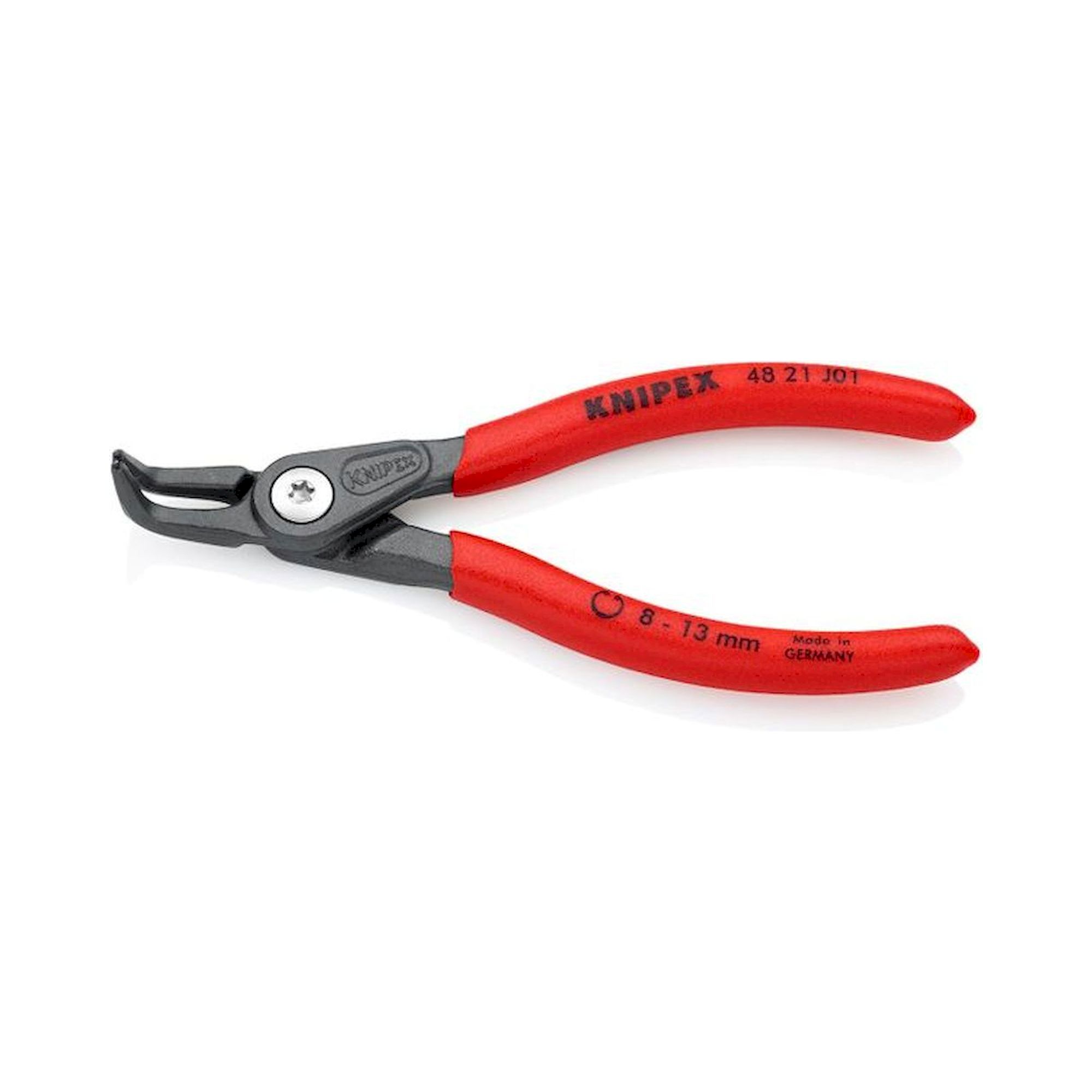 Knipex 48 21 J01. Präzisions-Sicherungsringzange für Innenringe in Bohrungen, grau atramentiert, 130 mm
