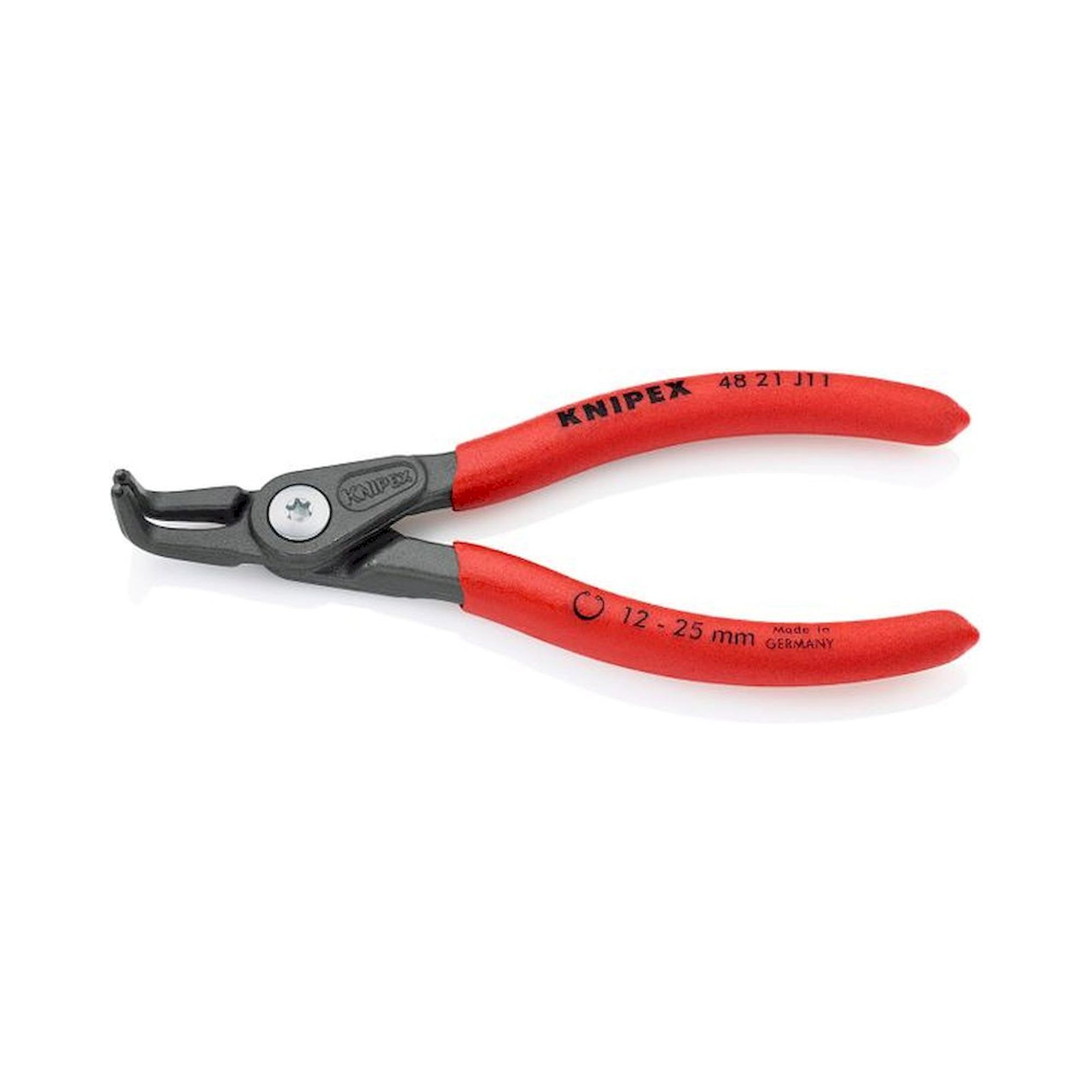 Knipex 48 21 J11. Precision circlip pliers for inner rings in bores, gray atramentized, 130 mm