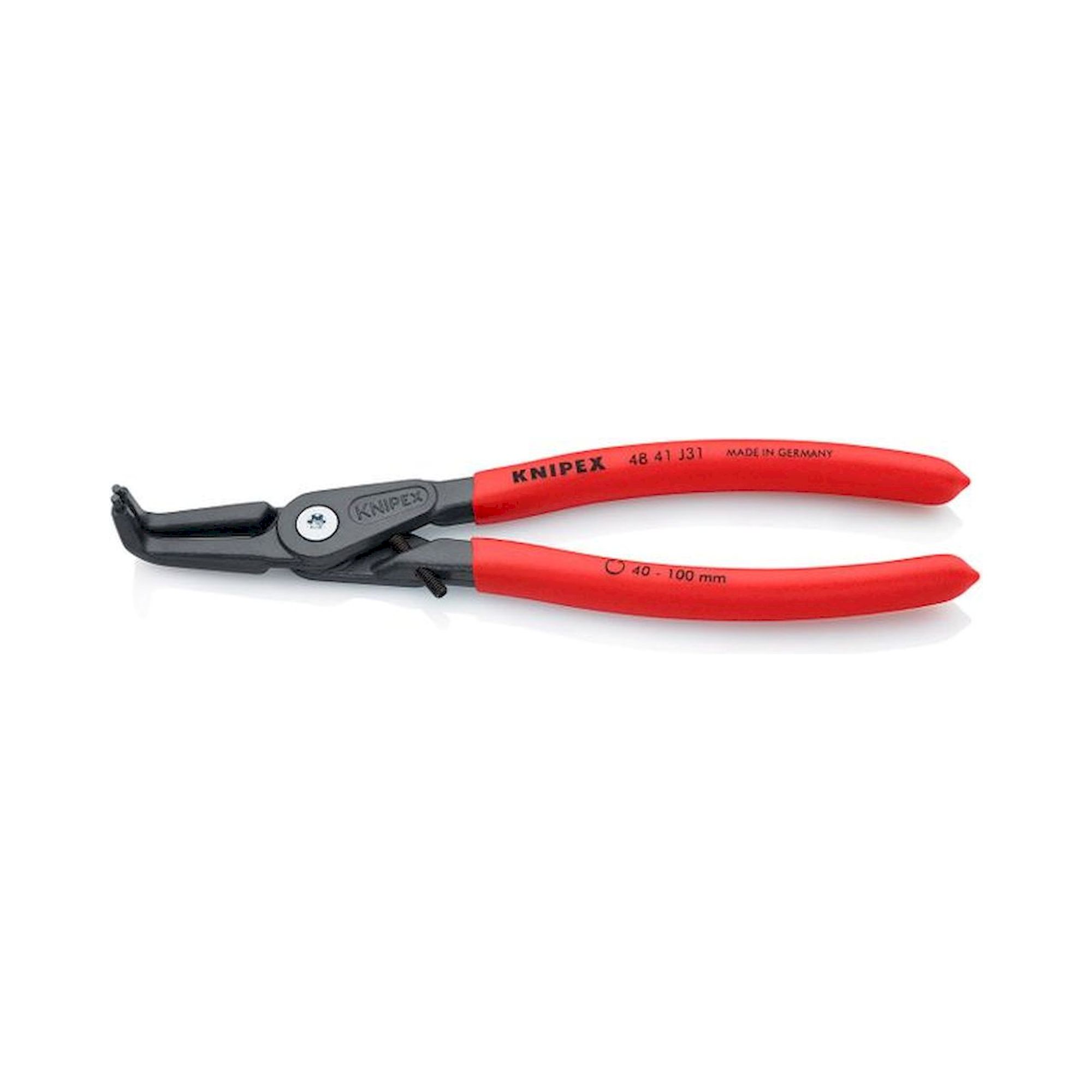 Knipex 48 41 J31. Präzisions-Sicherungsringzange für Innenringe in Bohrungen, grau atramentiert, 210 mm