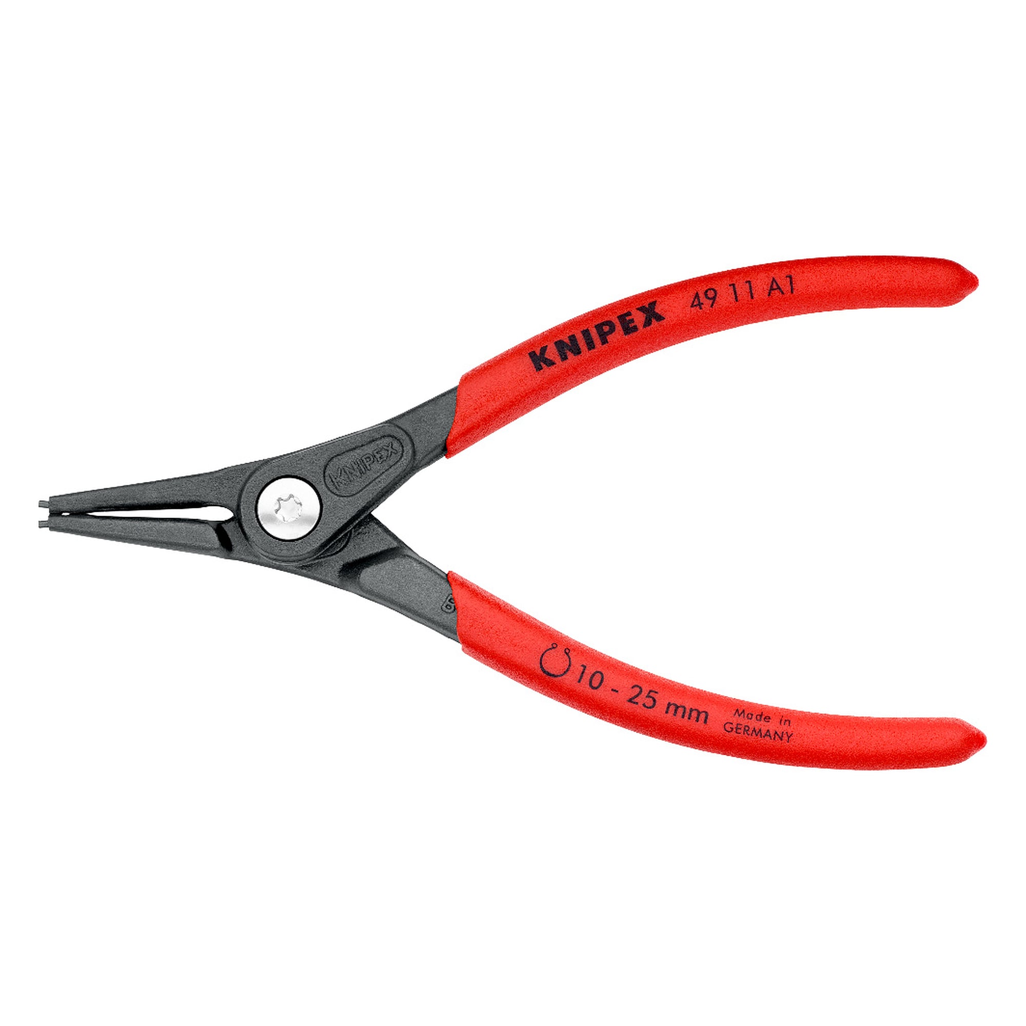 Pince de précision pour circlips extérieurs d'arbre, Ø d'arbre 10 - 25 mm, 140 mm