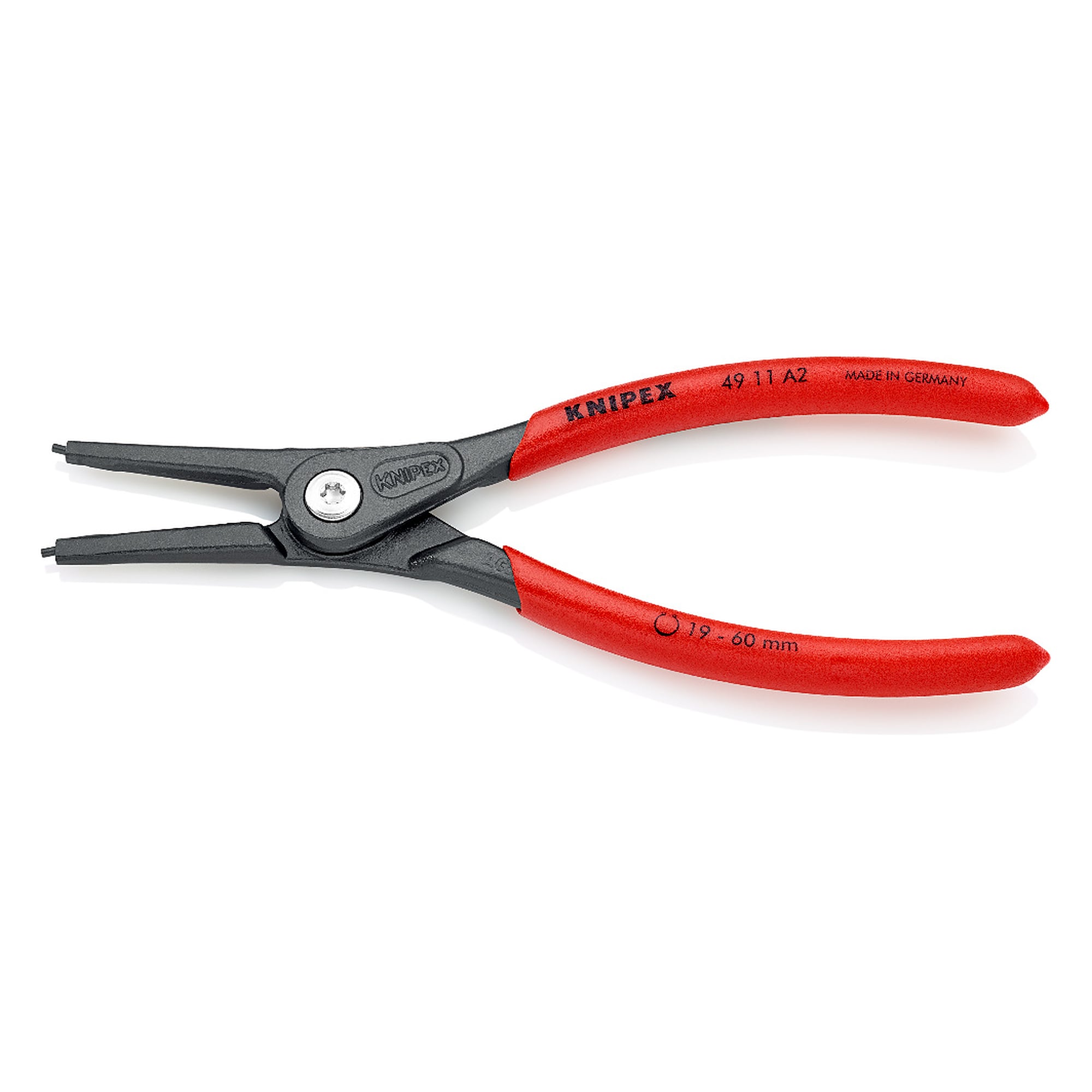 Precision circlip pliers for external circlips on shafts, shaft dia. 19 - 60 mm, 180 mm