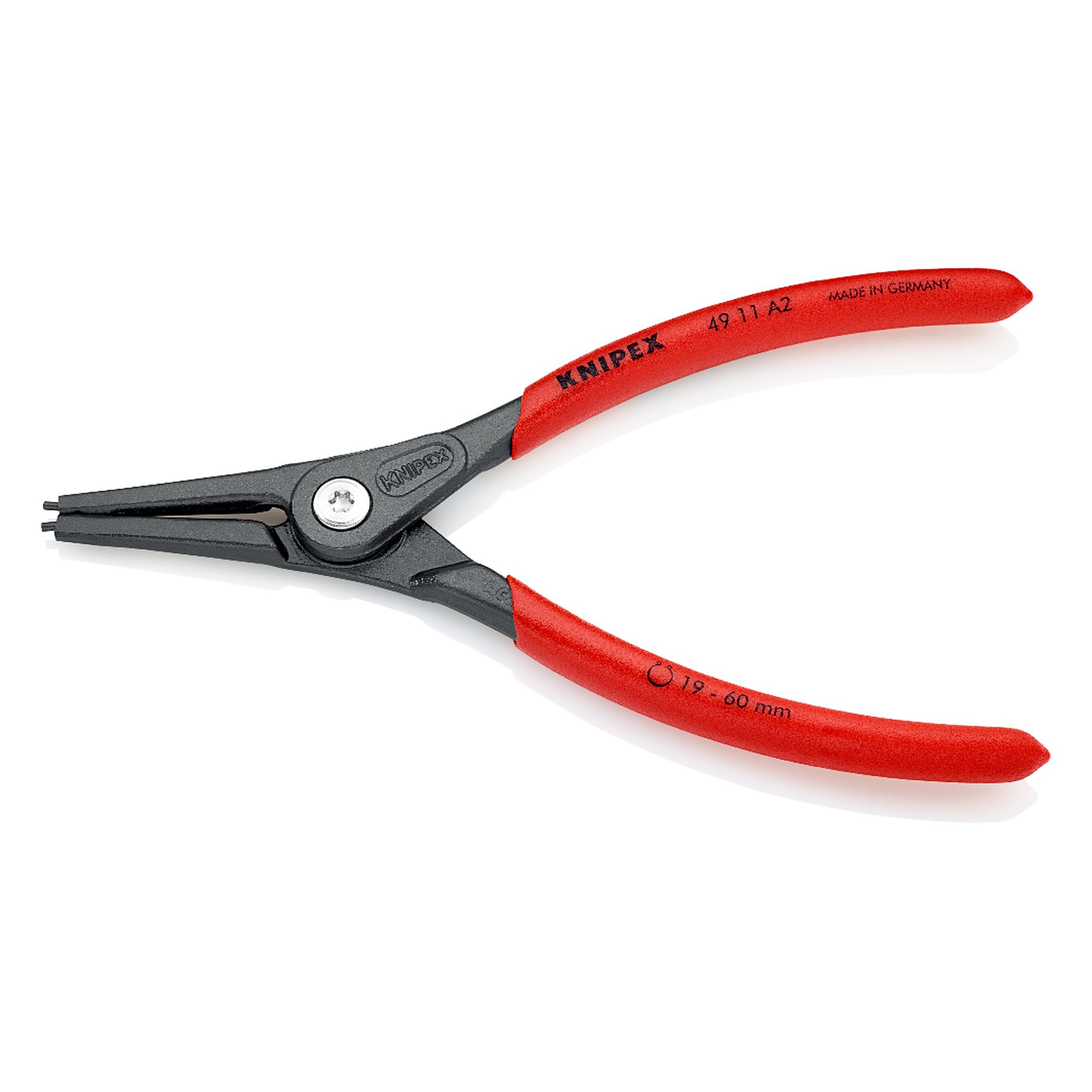 Precision circlip pliers for external circlips on shafts, shaft dia. 19 - 60 mm, 180 mm