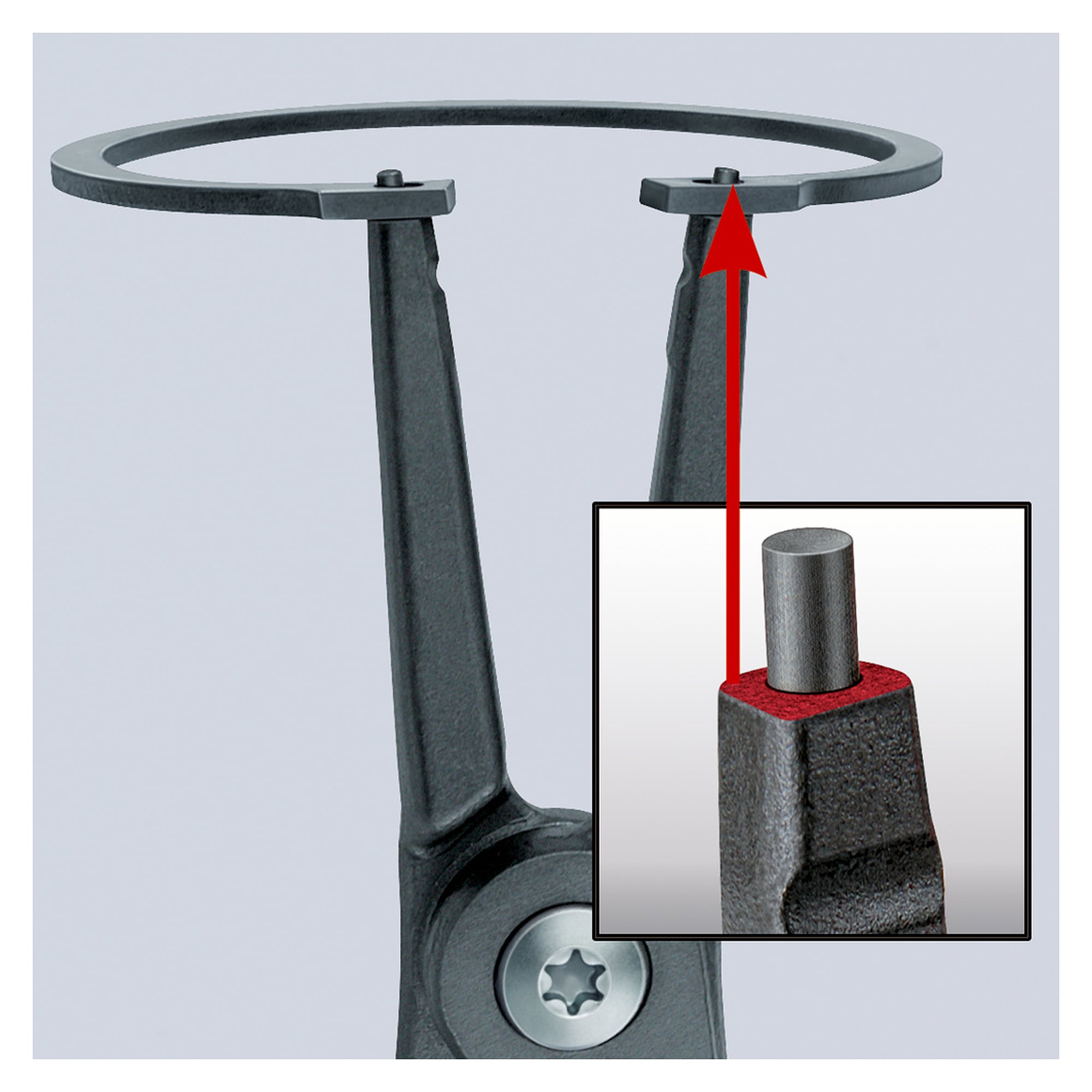 Precision circlip pliers for external circlips on shafts, shaft dia. 19 - 60 mm, 180 mm