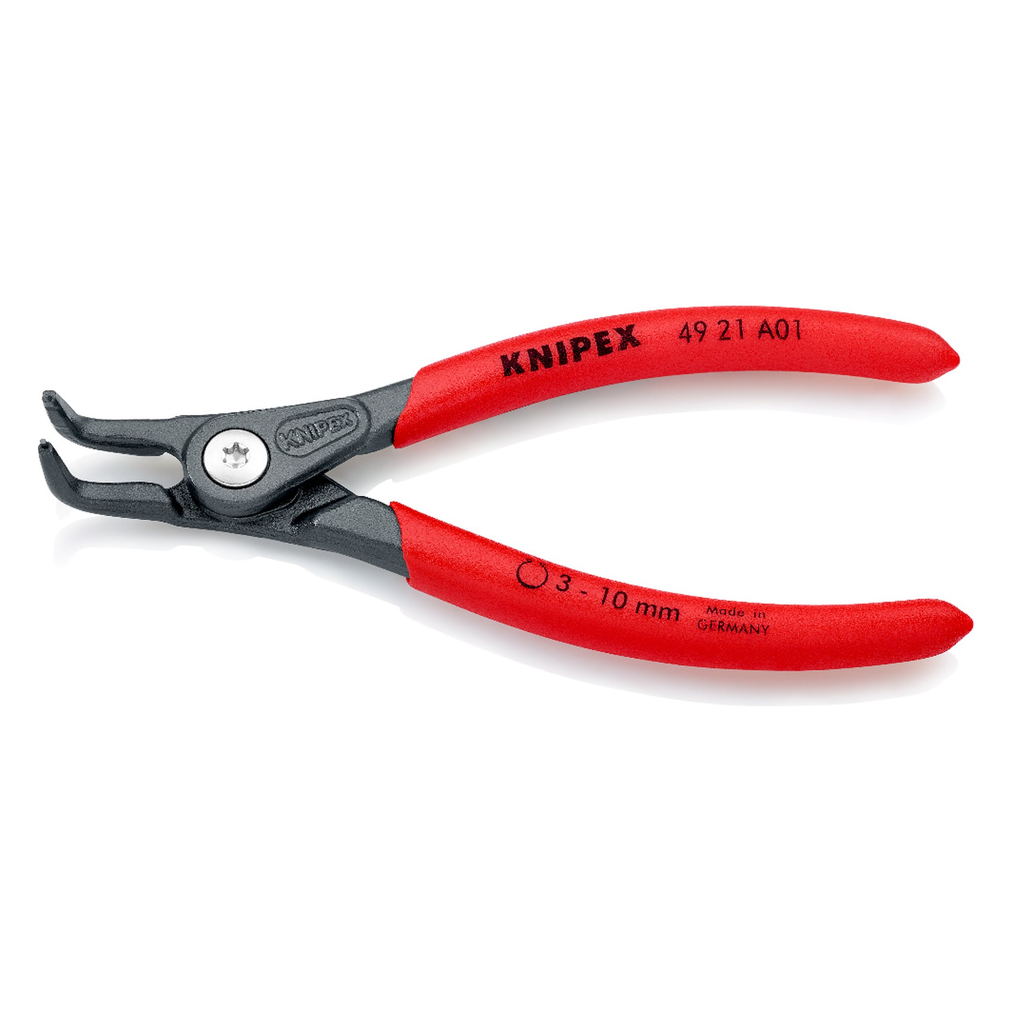 Pince de précision pour circlips extérieurs d'arbre, Ø d'arbre 3 - 10 mm, 130 mm