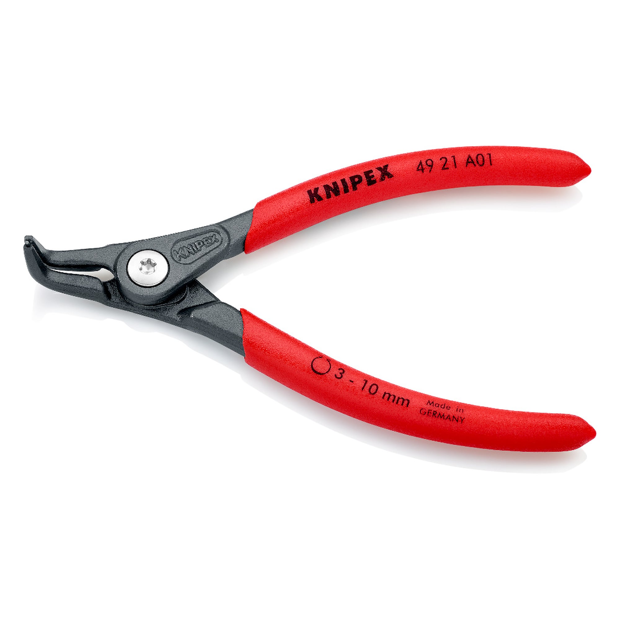 Pince de précision pour circlips extérieurs d'arbre, Ø d'arbre 3 - 10 mm, 130 mm