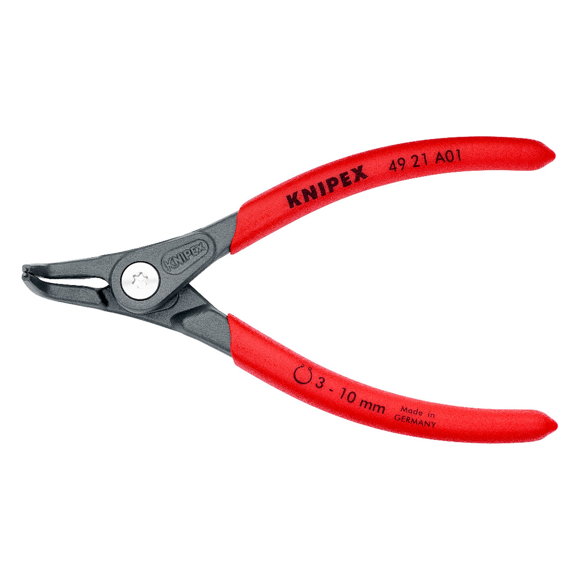 Pince de précision pour circlips extérieurs d'arbre, Ø d'arbre 3 - 10 mm, 130 mm