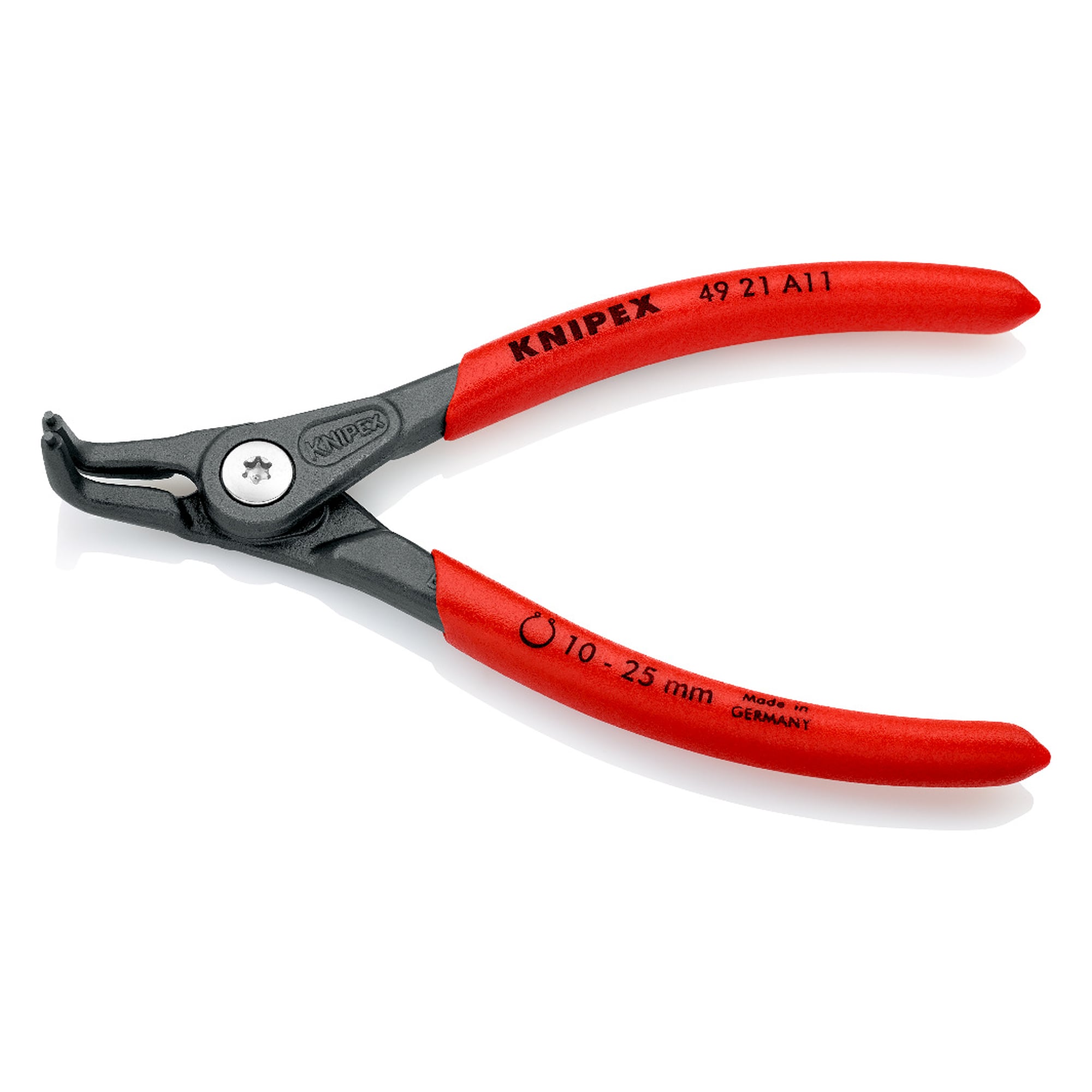 Pince de précision pour circlips extérieurs d'arbre, Ø d'arbre 10 - 25 mm, 130 mm