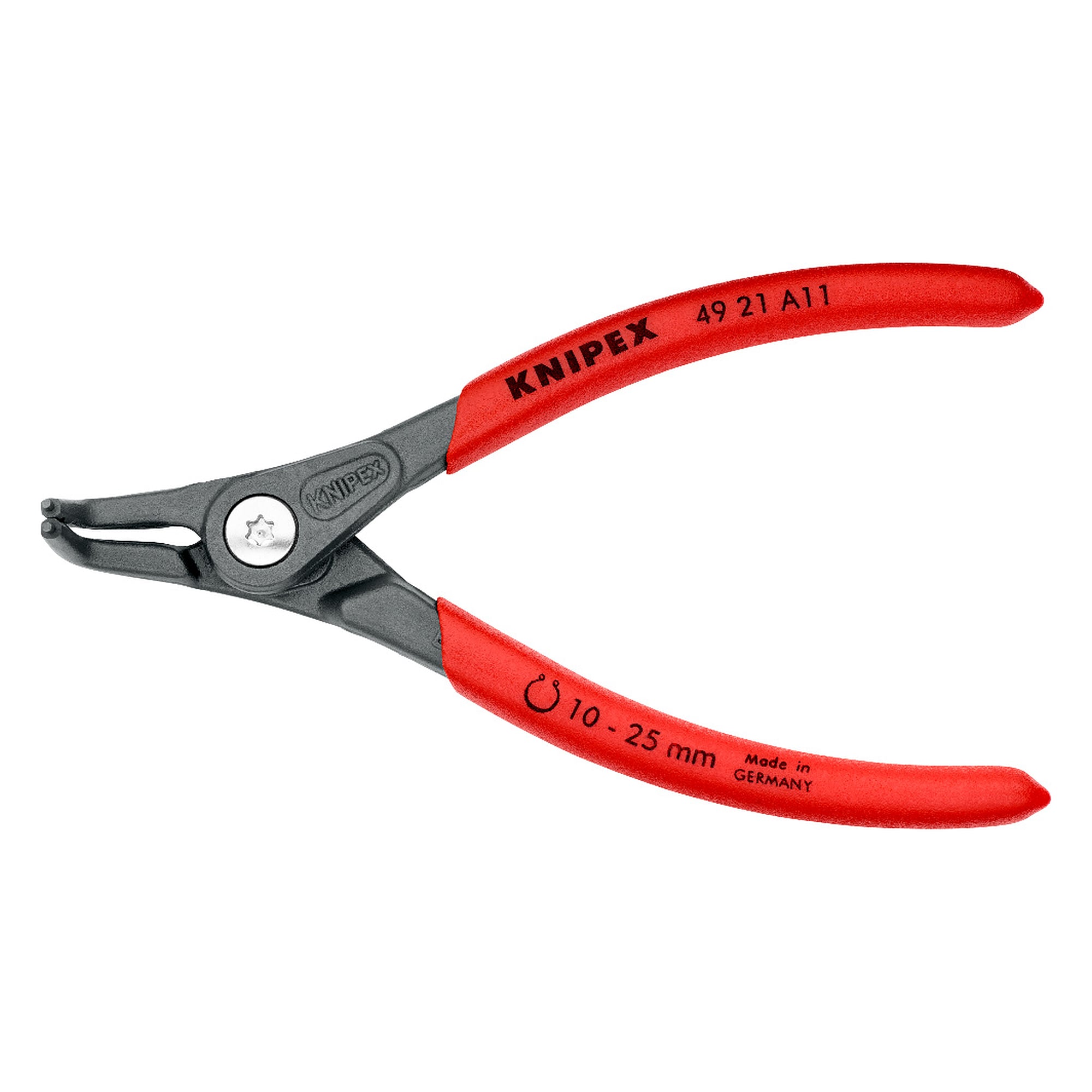Pince de précision pour circlips extérieurs d'arbre, Ø d'arbre 10 - 25 mm, 130 mm