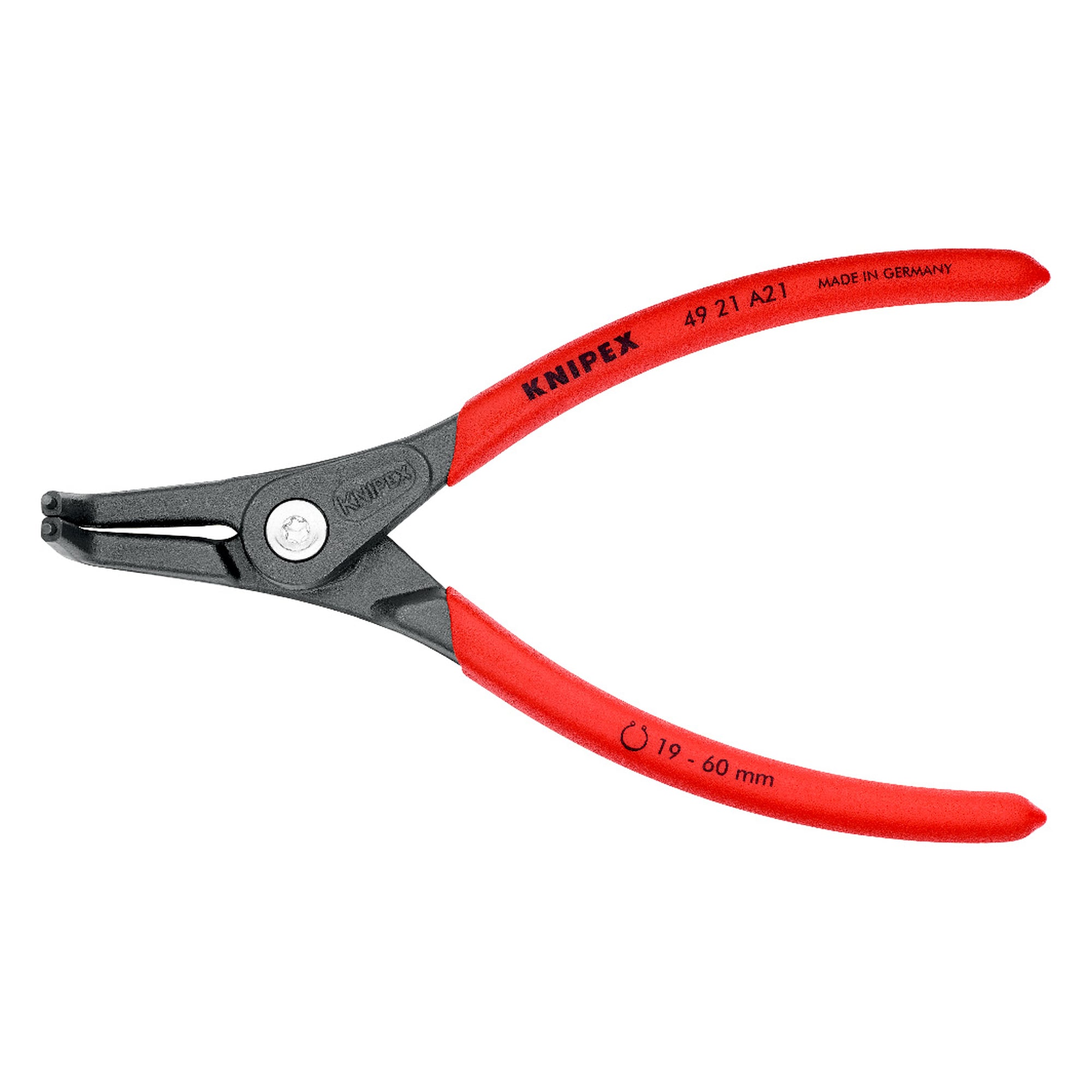 Precision circlip pliers for external circlips on shafts, shaft dia. 19 - 60 mm, 165 mm