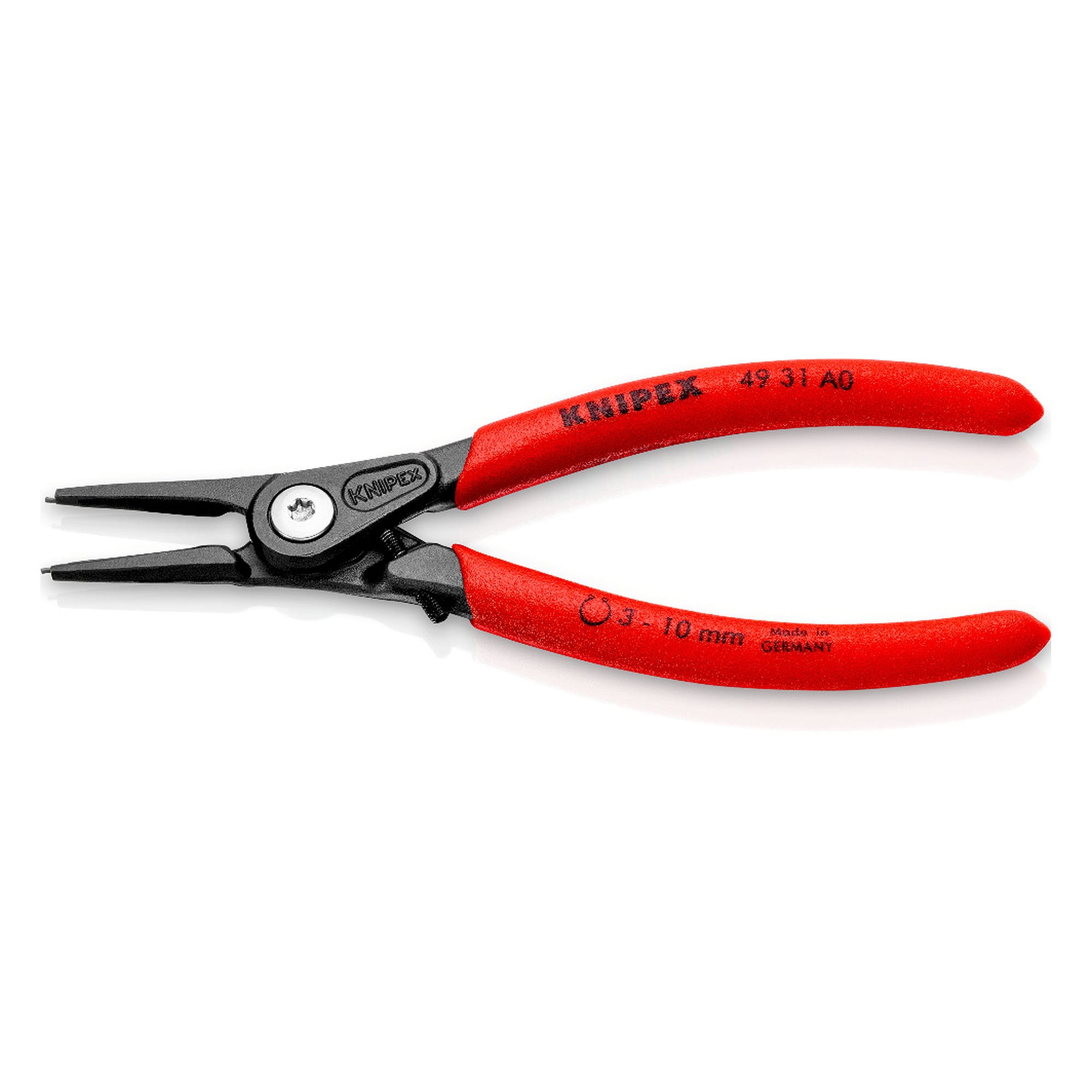 Pince de précision pour circlips extérieurs d'arbre avec protection réglable contre la distorsion, 140 mm