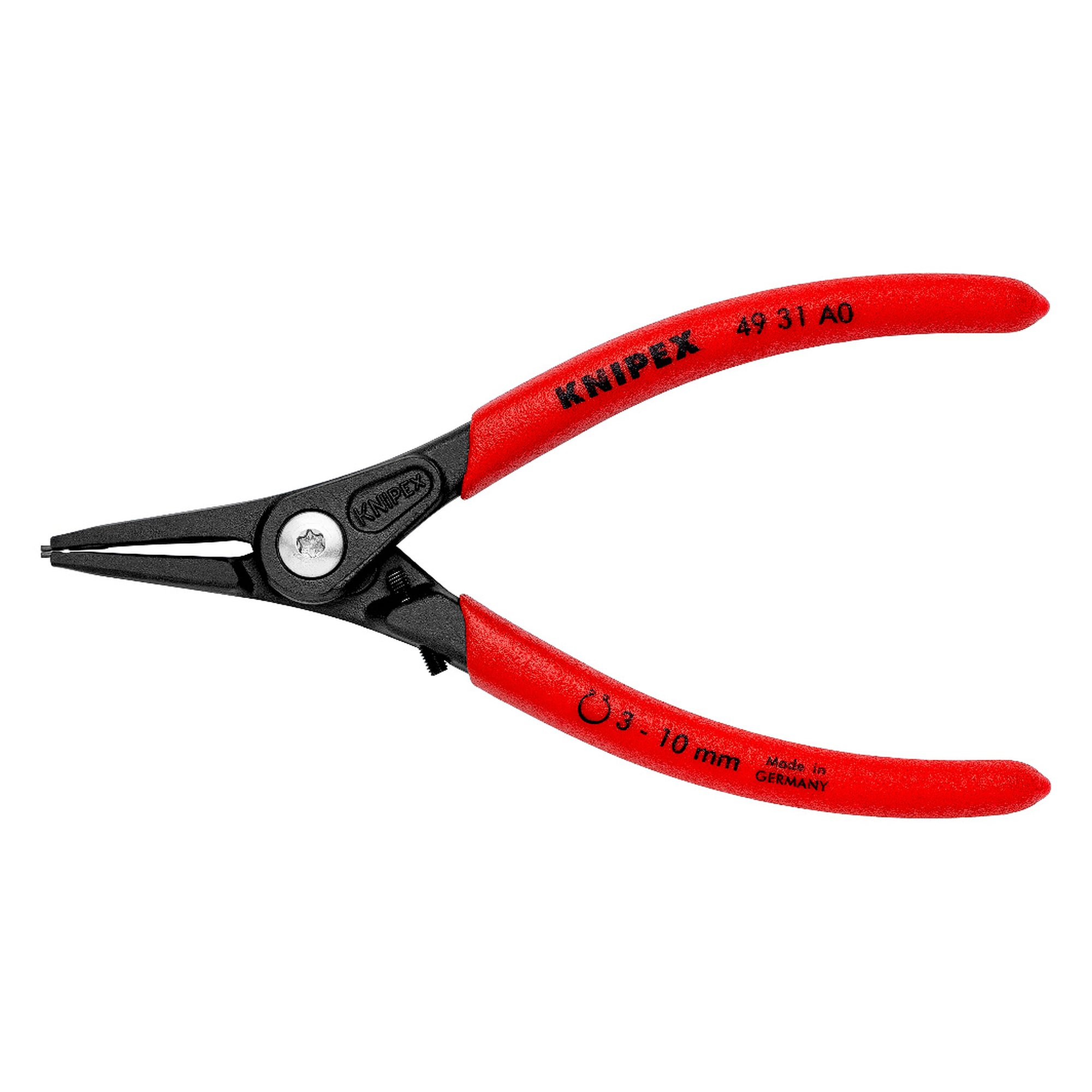 Pince de précision pour circlips extérieurs d'arbre avec protection réglable contre la distorsion, 140 mm