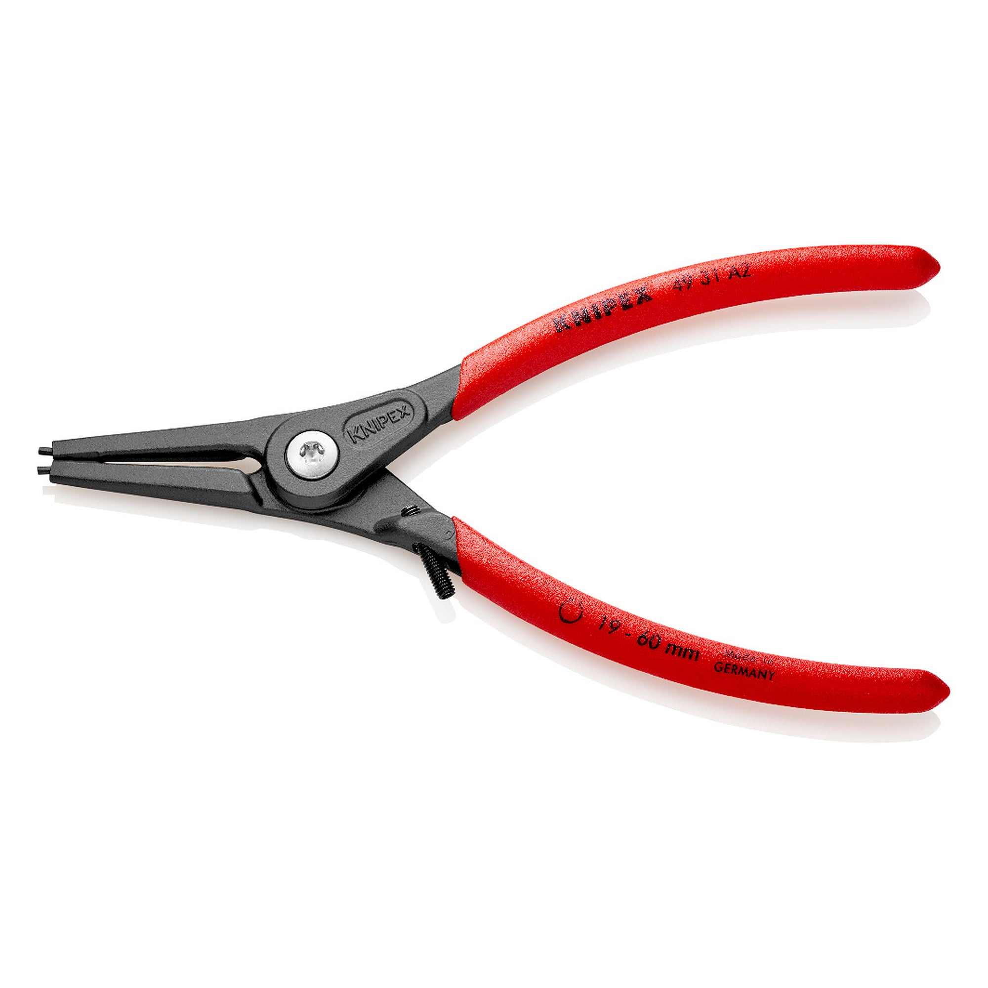 Pince de précision pour circlips extérieurs d'arbre avec protection contre la surextension, 180 mm