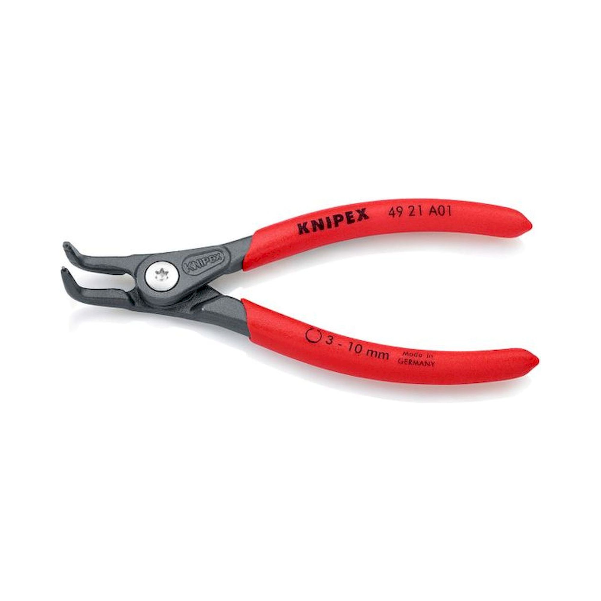 Knipex 49 21 A01. Präzisions-Sicherungsringzange für Außenringe auf Wellen, grau atramentiert, 130 mm