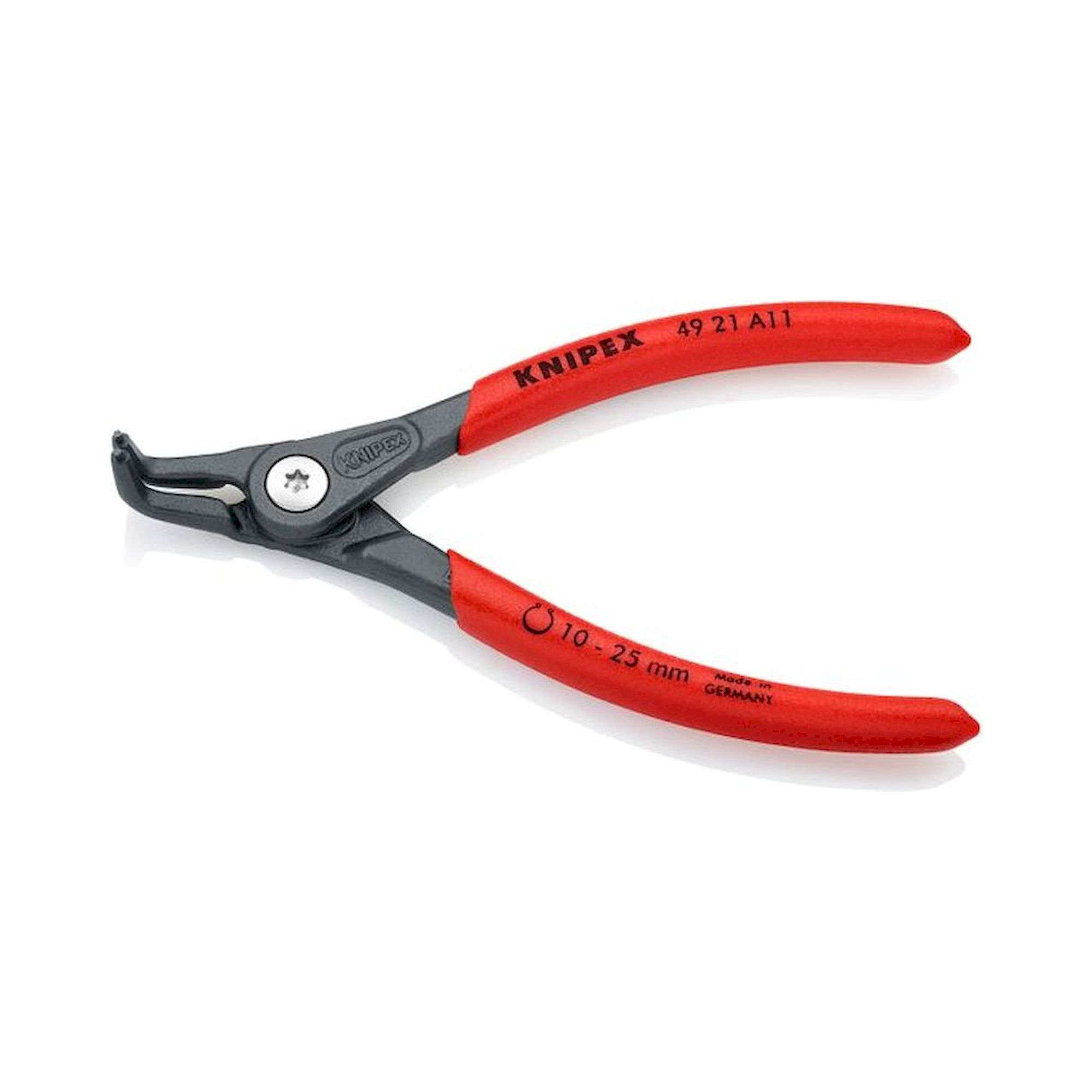 Knipex 49 21 A11. Präzisions-Sicherungsringzange für Außenringe auf Wellen, grau atramentiert, 130 mm