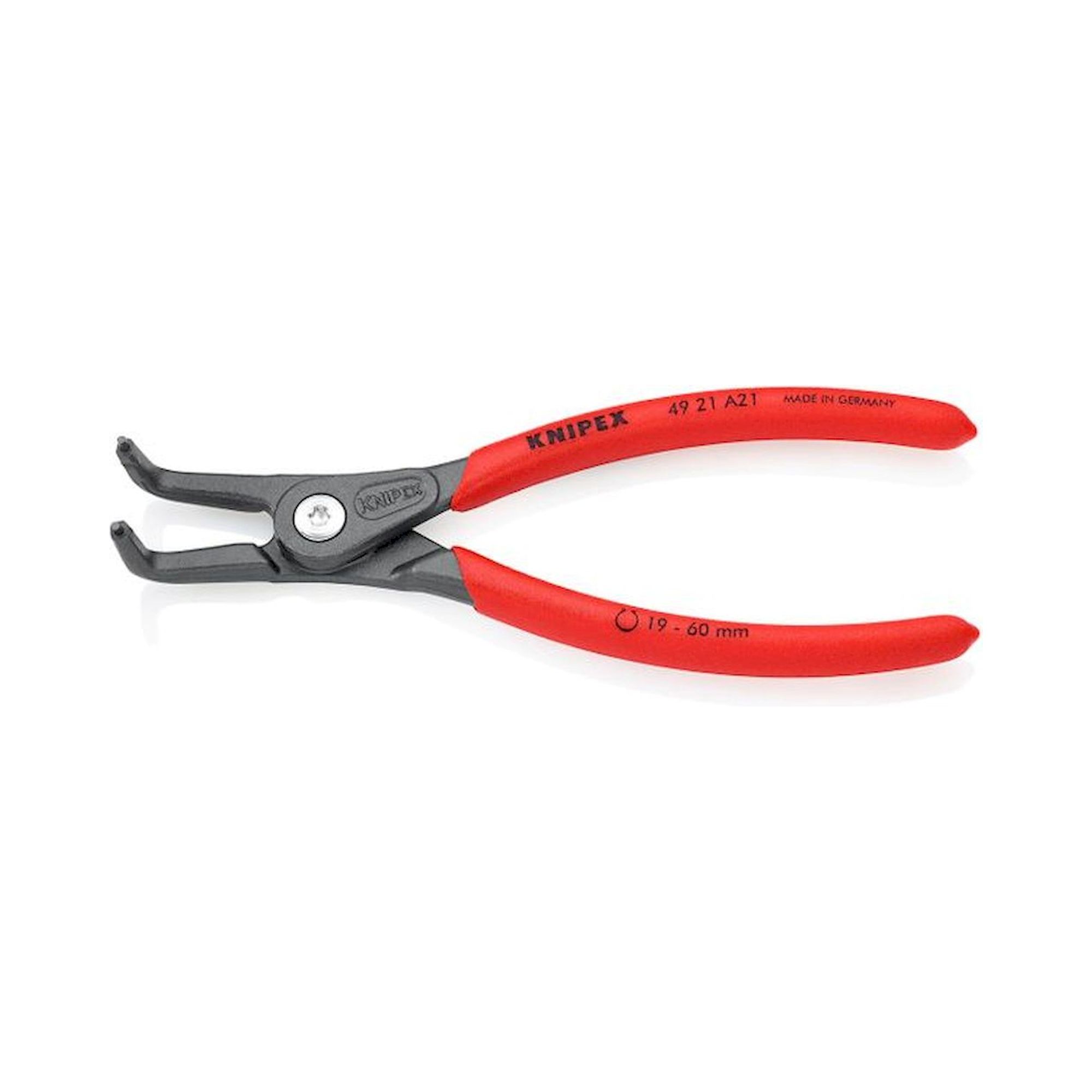 Knipex 49 21 A41. Precision circlip pliers for outer rings on shafts, atramentized gray, 305 mm