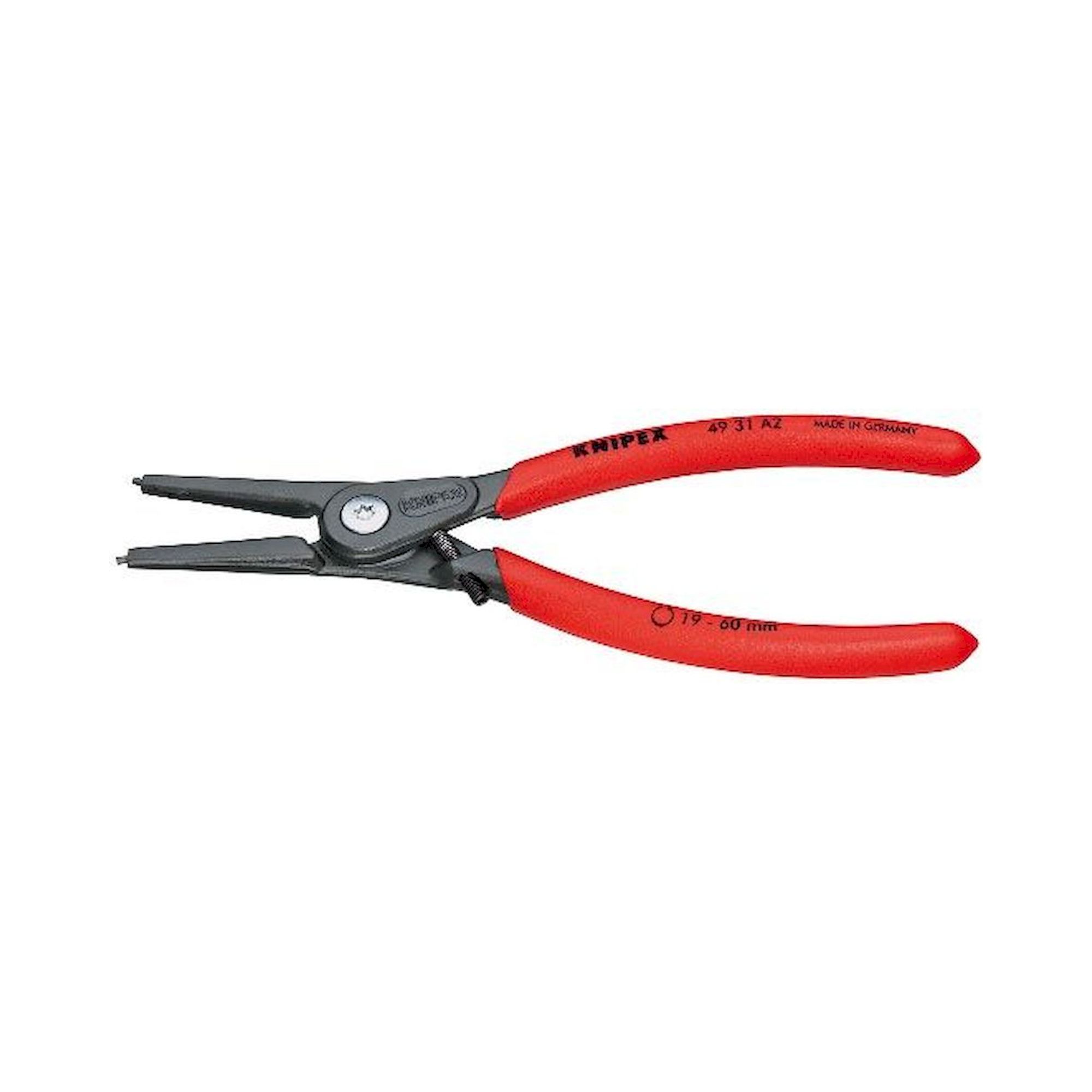 Knipex 49 31 A2. Pince de précision pour circlips pour bagues extérieures sur les alésages, protection anti-dilatation, atramentée gris