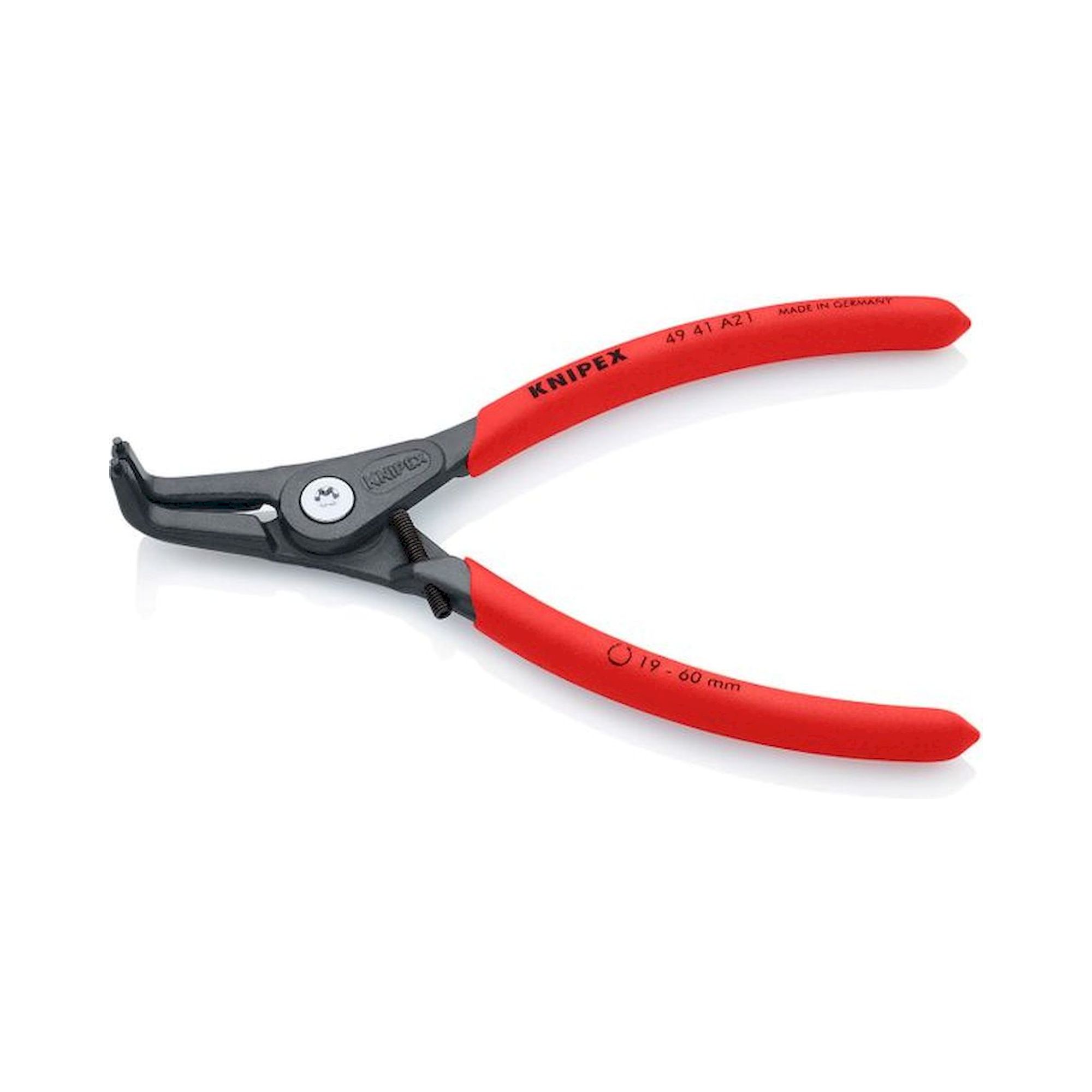 Knipex 49 41 A21. Precision circlip pliers for outer rings on shafts, gray atramentized, 165 mm