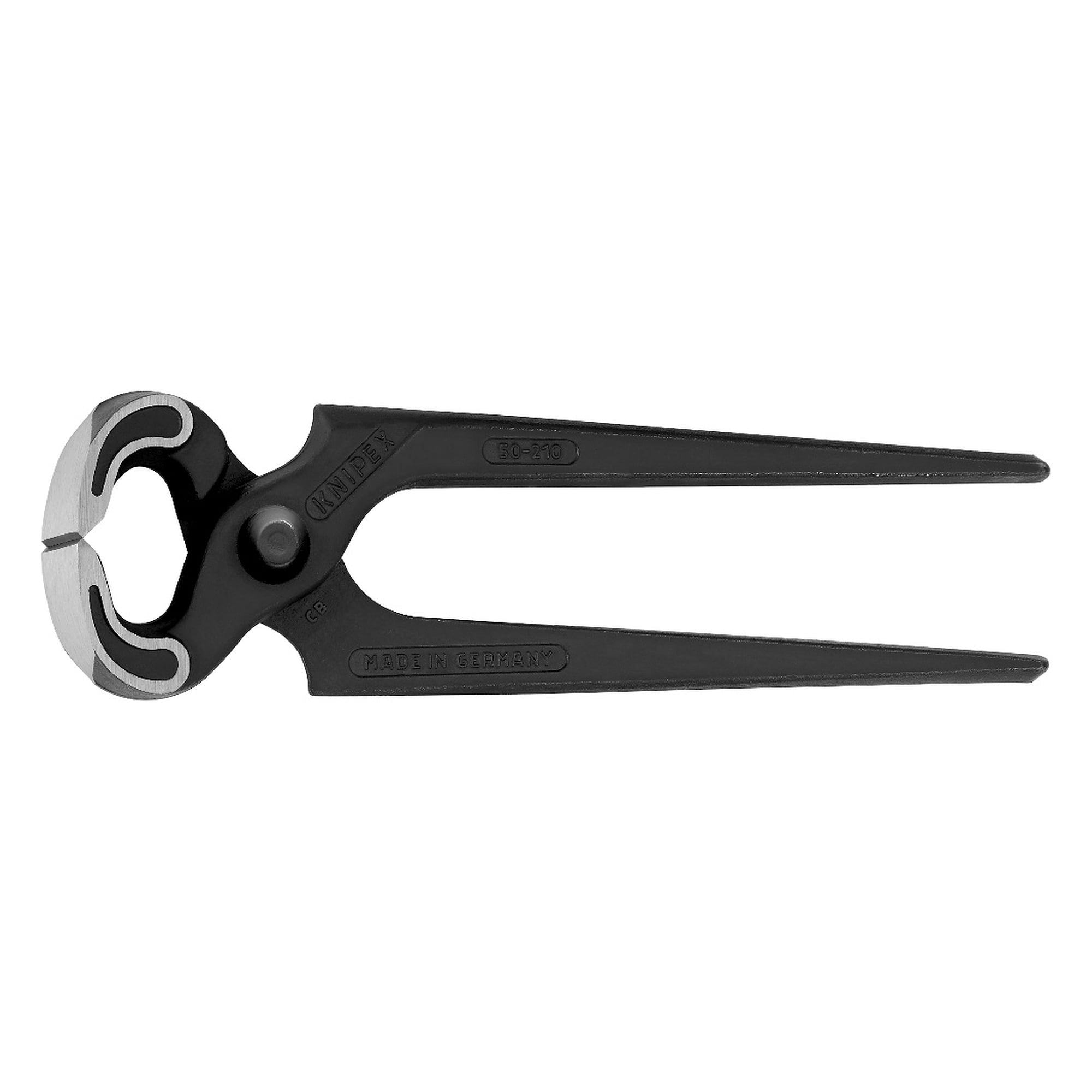 Carpenters' pincers black atramentized, 25.5 mm cutting edge length, edges 60 HRC, 210 mm
