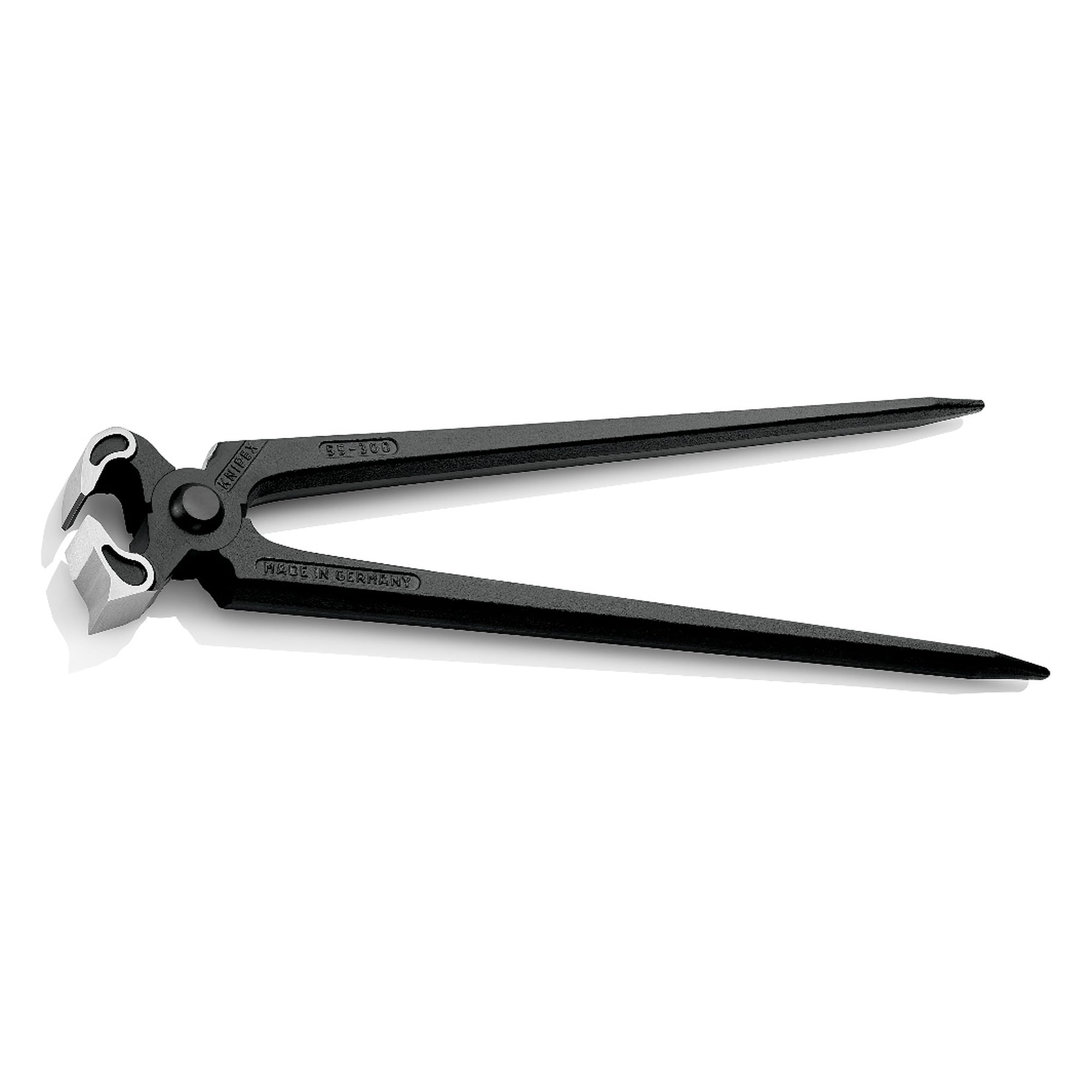 Farriers' pincers with small head and anvil for redirecting horseshoe nails, 300 mm