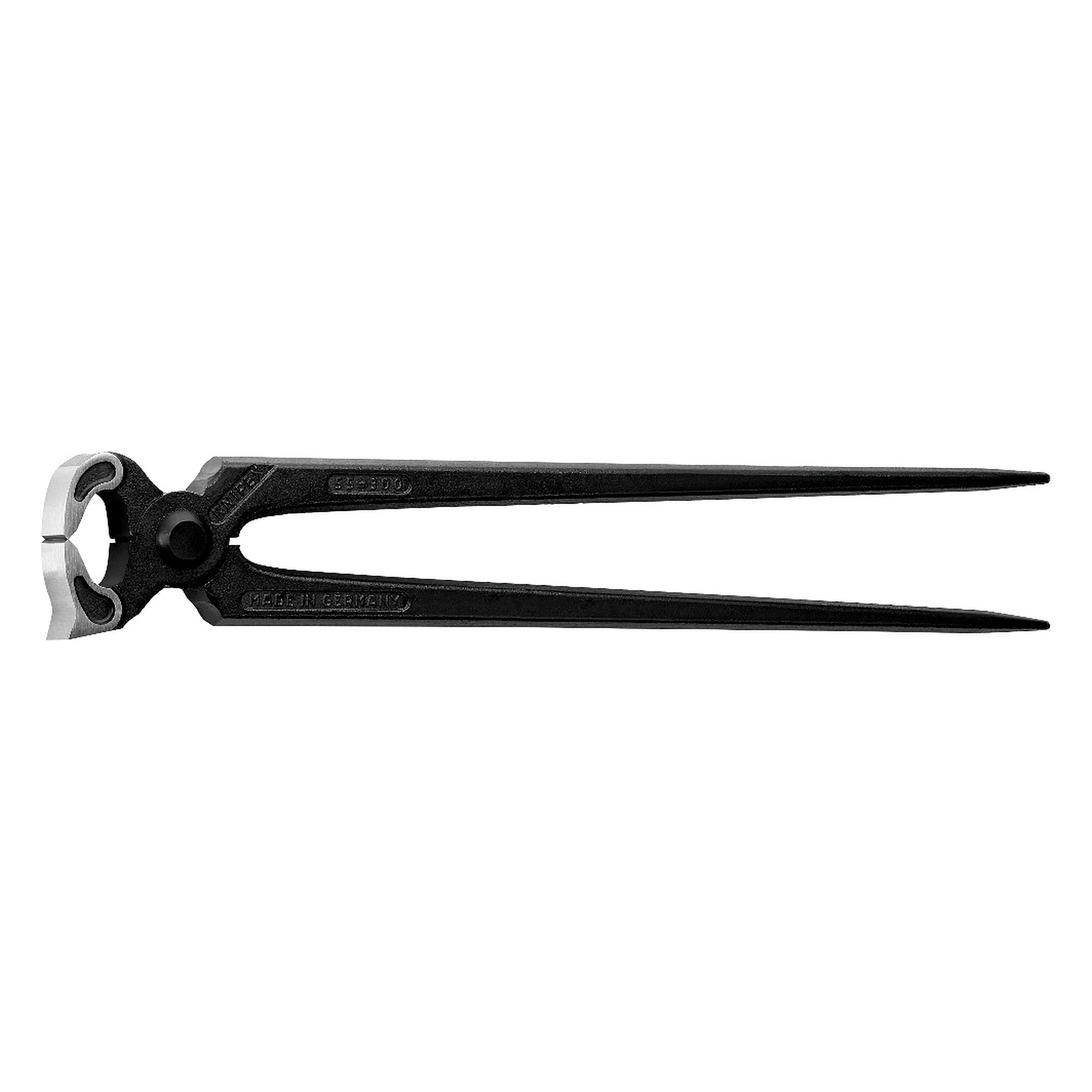 Farriers' pincers with small head and anvil for redirecting horseshoe nails, 300 mm