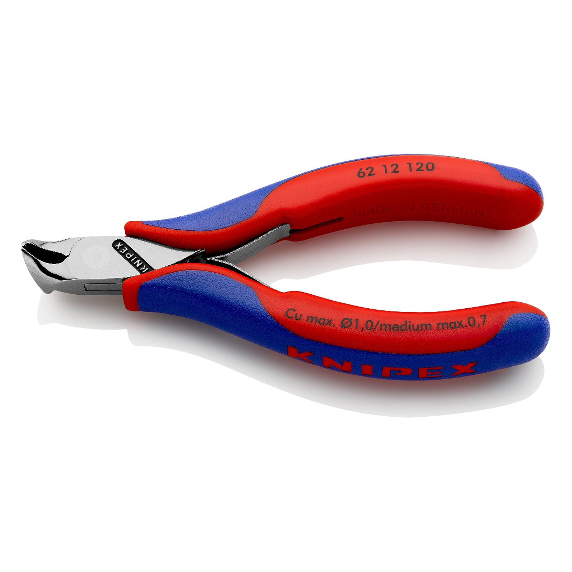 Electronics oblique cutting nipper without bevel, precision box joint, 120 mm