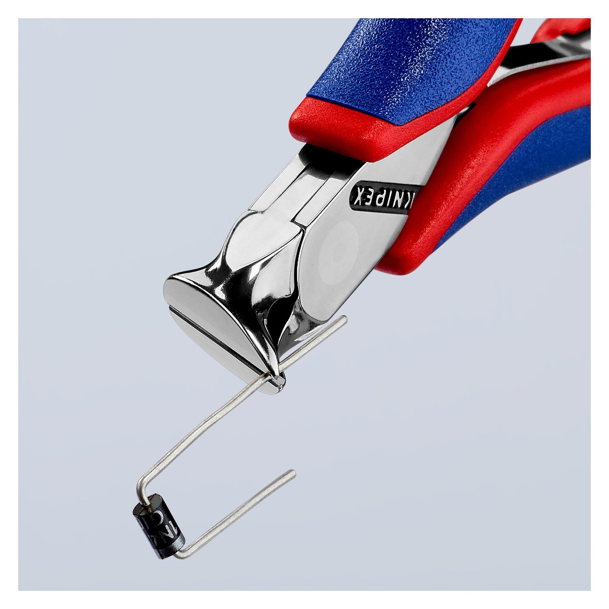 Electronics oblique cutting nipper without bevel, precision box joint, 120 mm